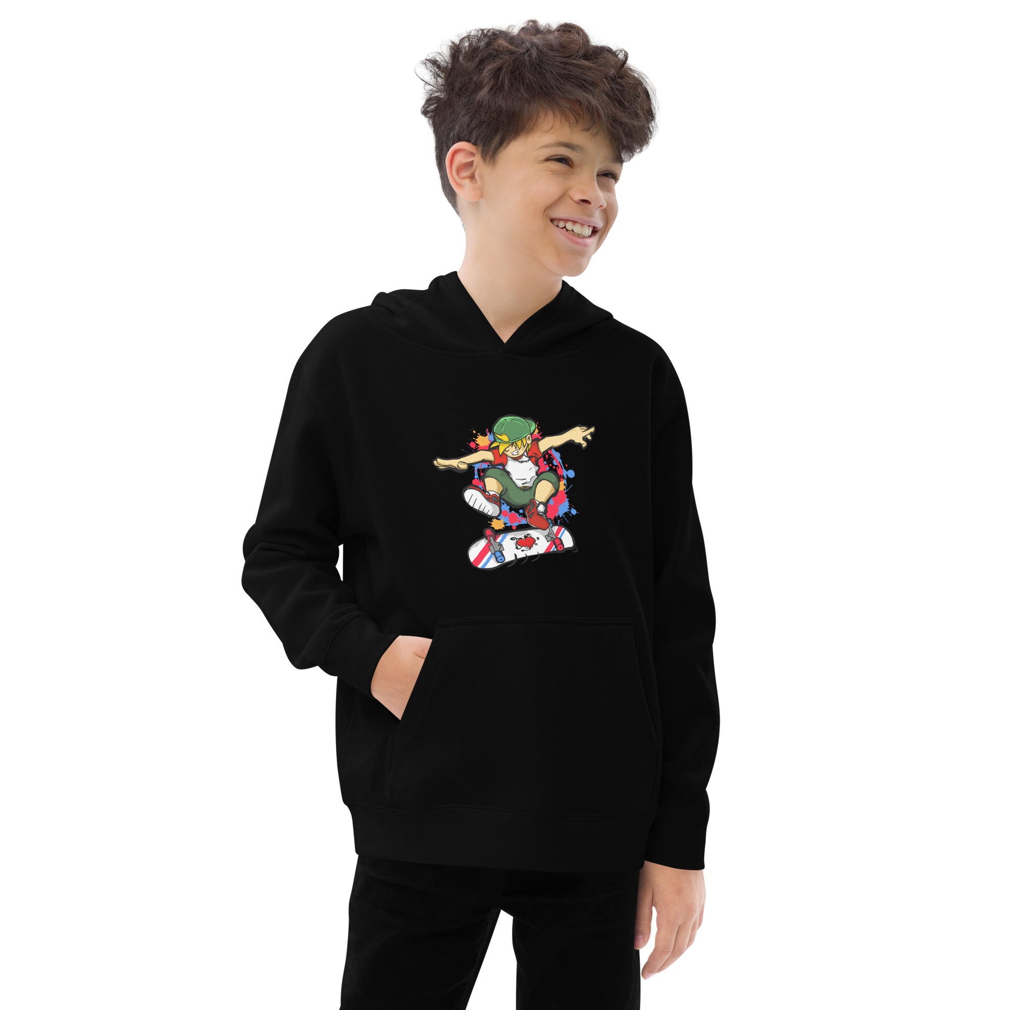 H. Skateboarding Youth Boys Pullover Fleece Hoodie