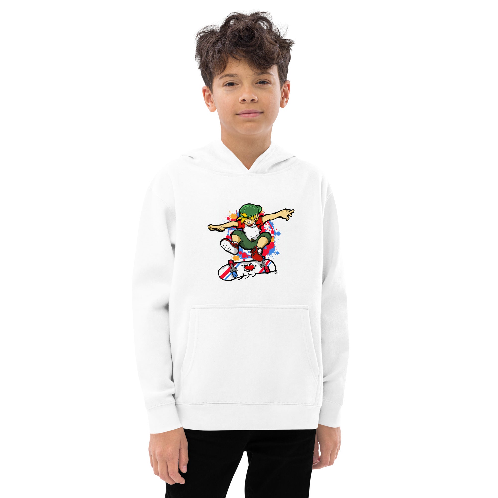 H. Skateboarding Youth Boys Pullover Fleece Hoodie