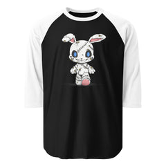 Zombie Bunny Men's 3/4 Sleeve Jersey Raglan Tee