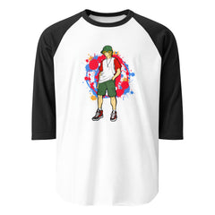 H. Anime Style Men's 3/4 Sleeve Raglan Tee