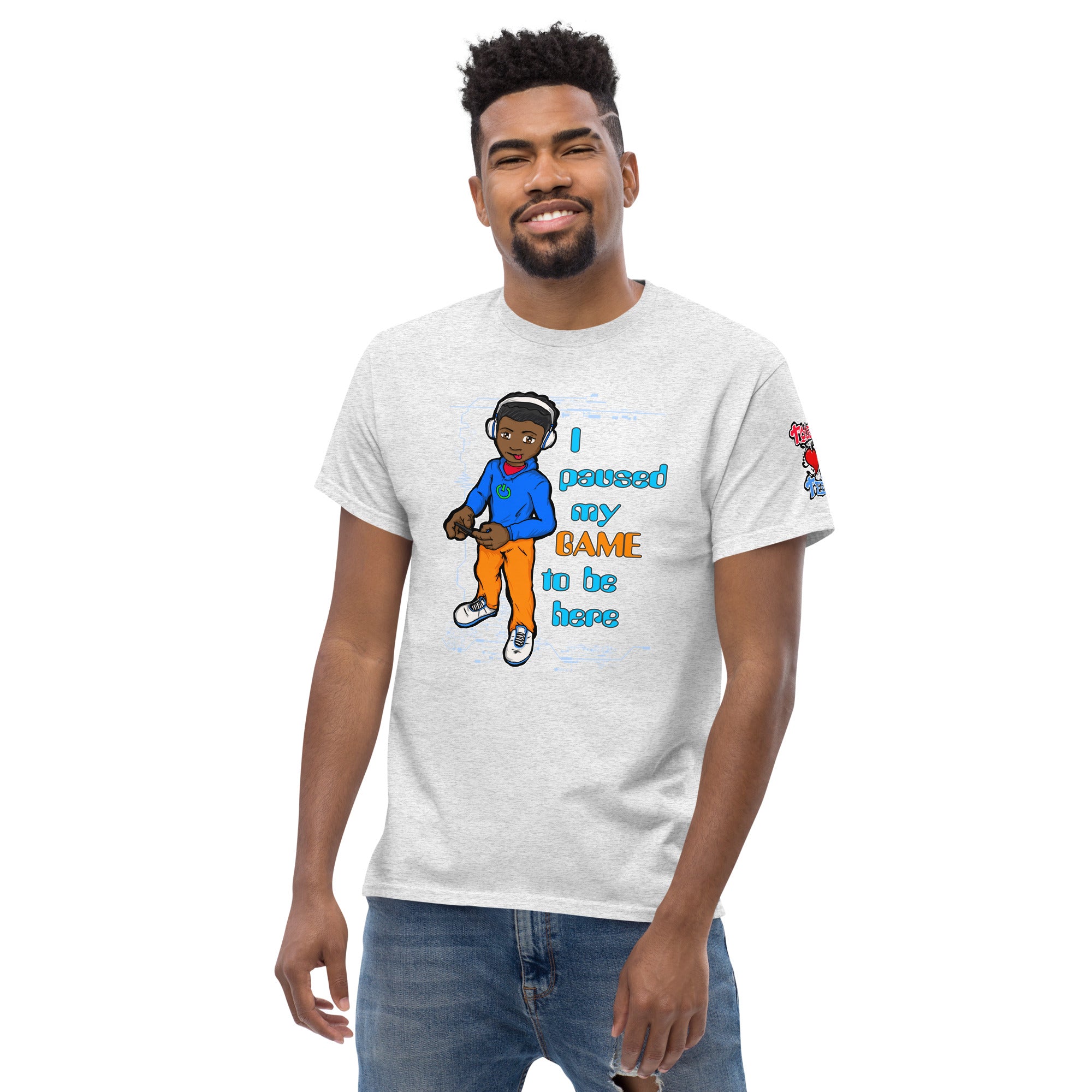 Rex Paused Game Slogan Men's Heavy Blend Classic Tee