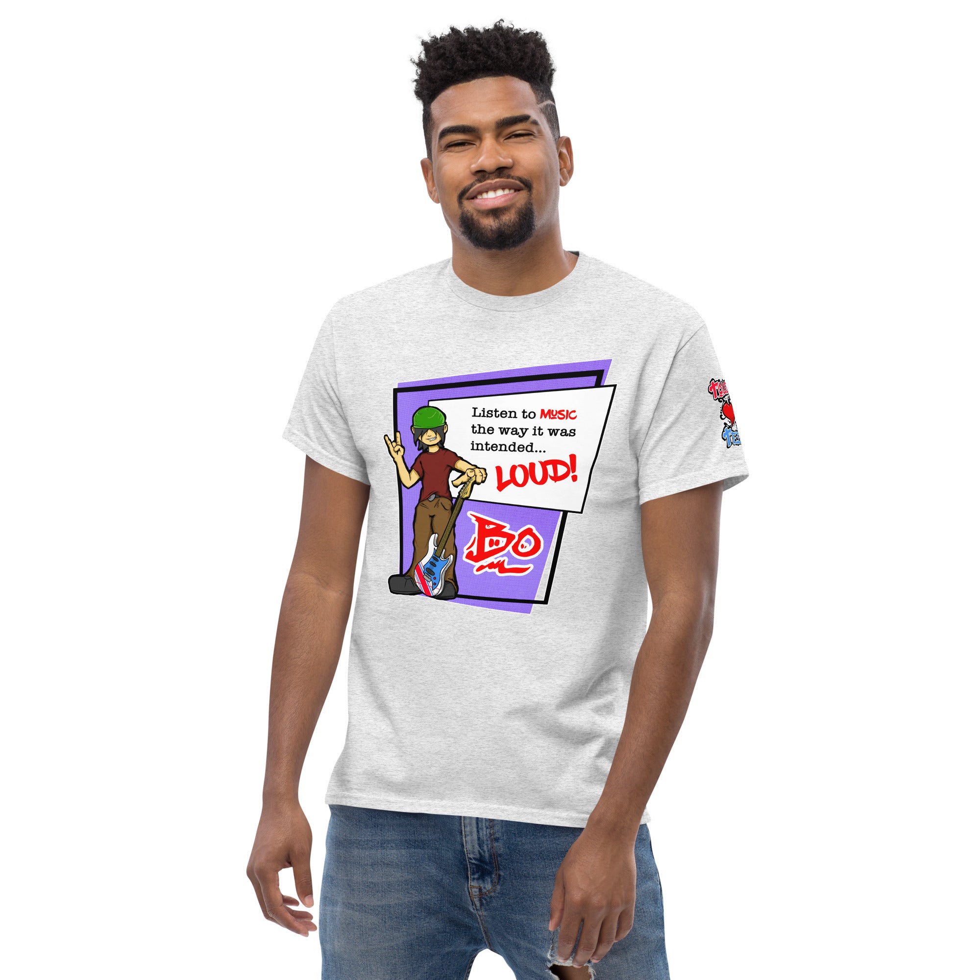 BO Listen Loud Slogan Men's Heavy Blend Classic Tee