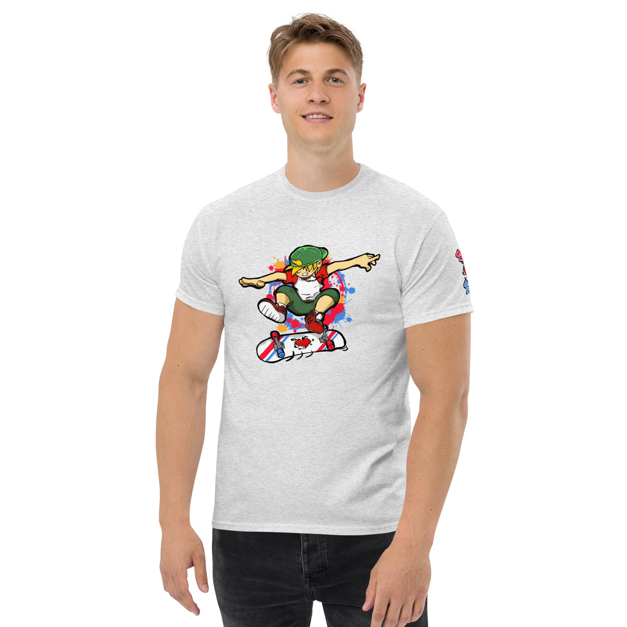 H. Skateboarding Pose Men's Heavy Blend Classic Tee