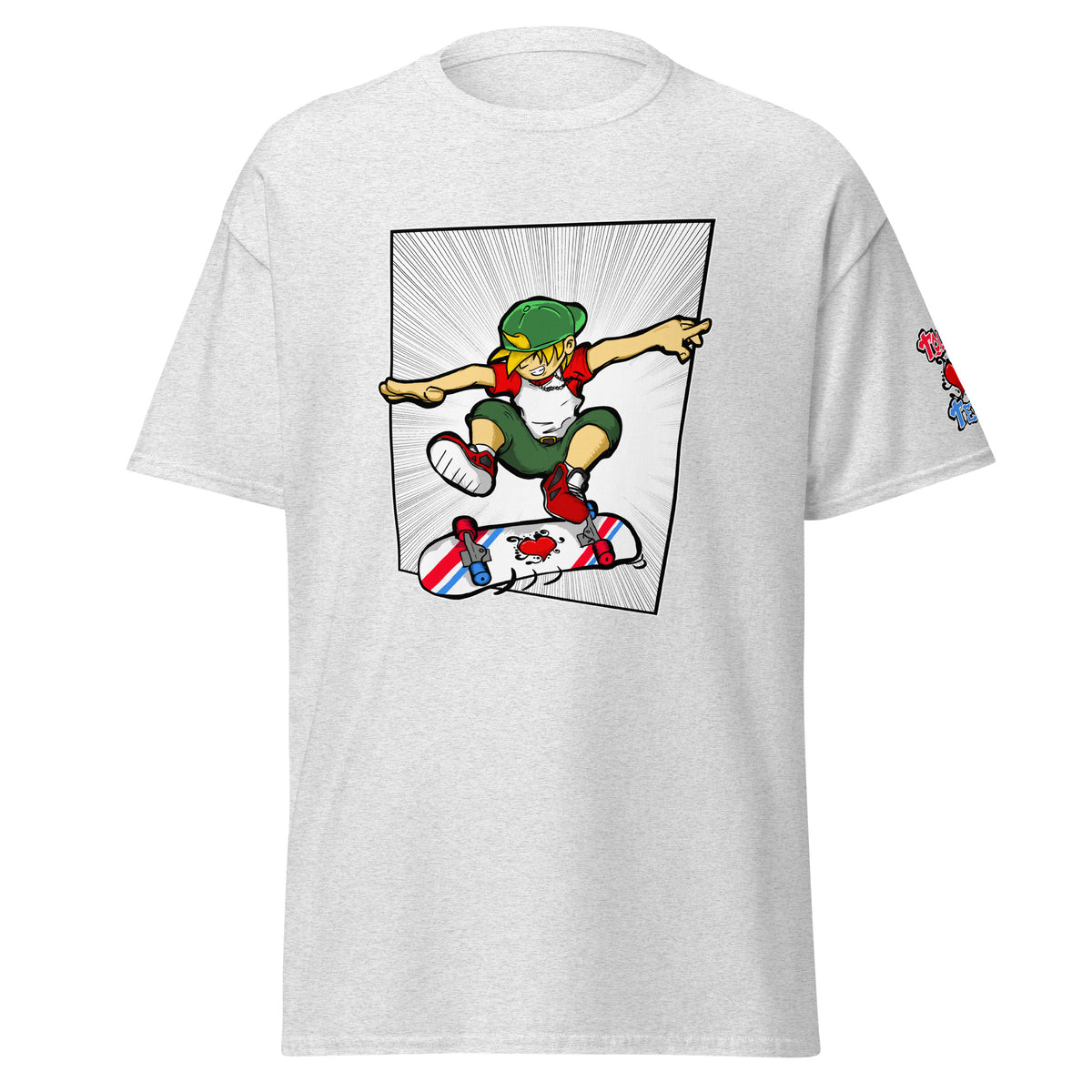 H. Skateboarding Action Pose Men's Heavy Blend Classic Tee