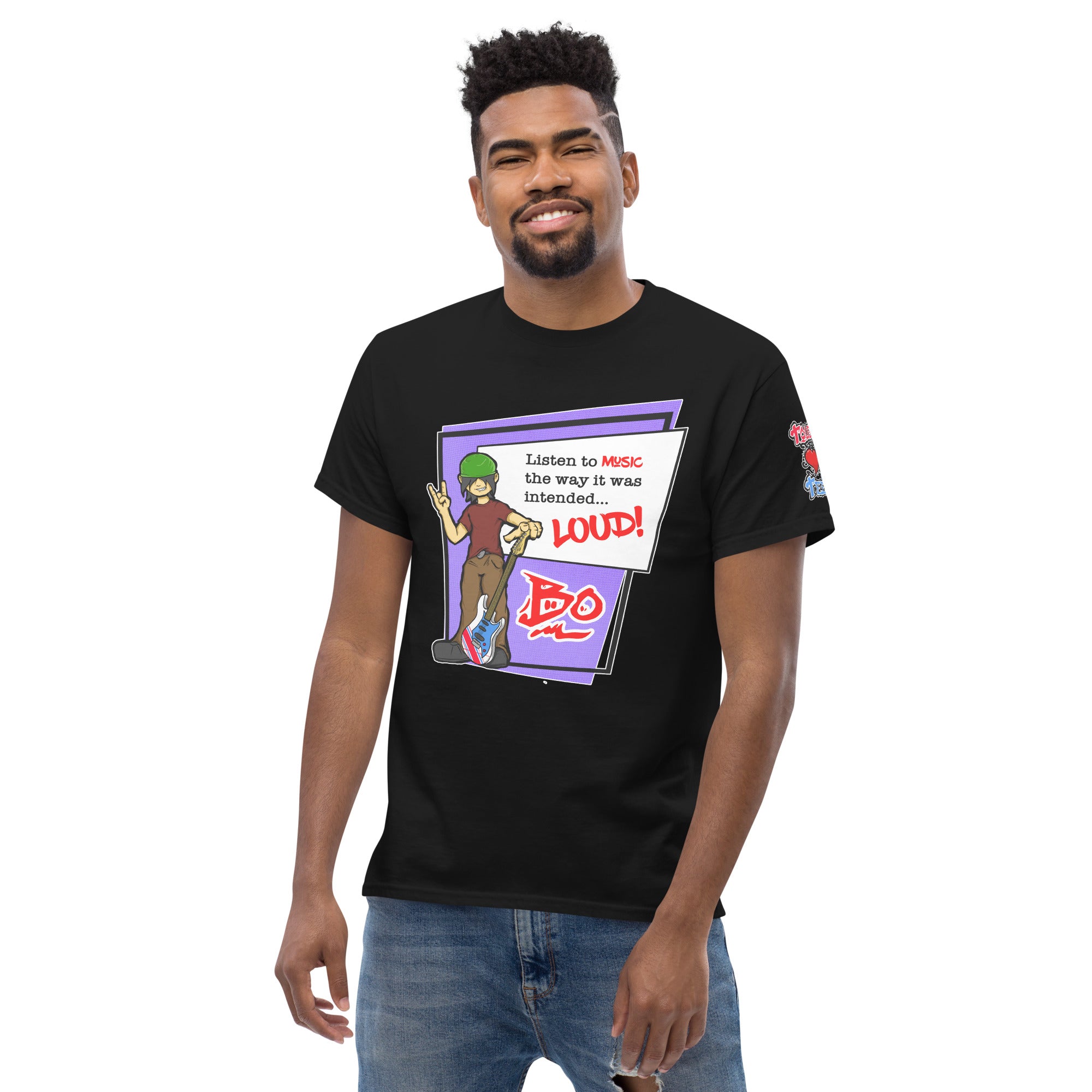 BO Listen Loud Slogan Men's Heavy Blend Classic Tee