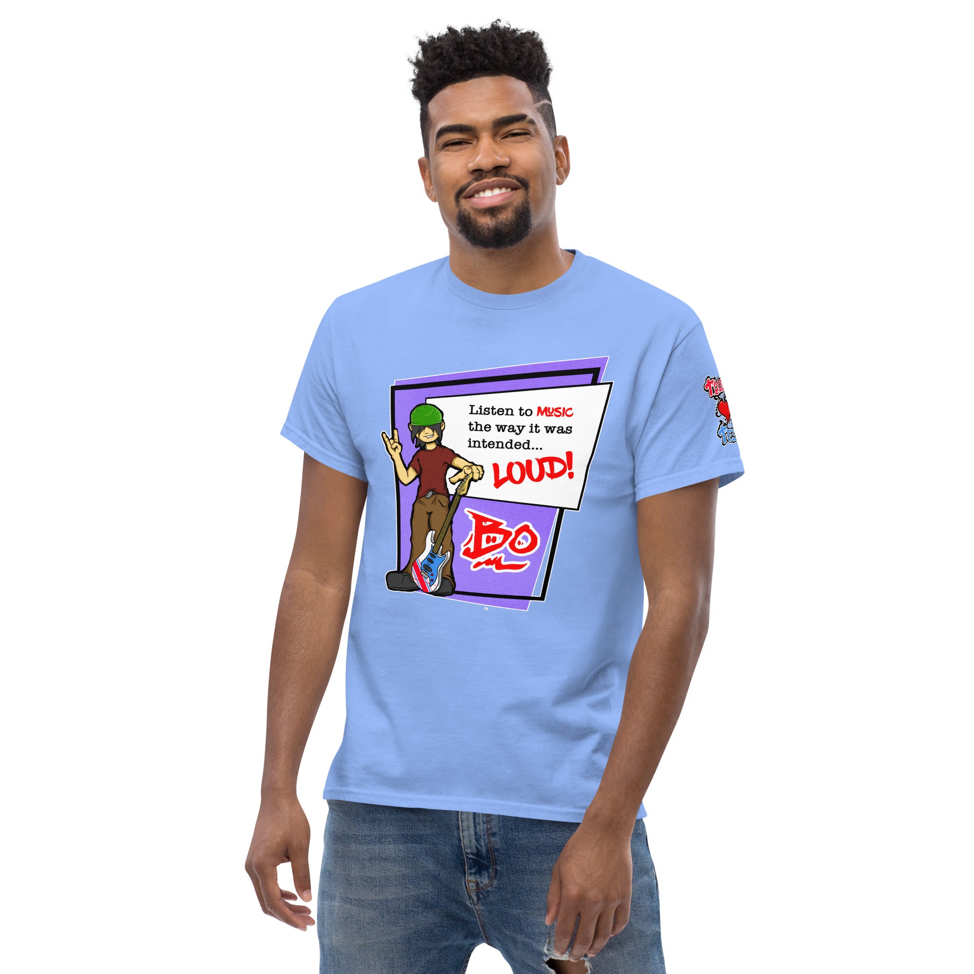 BO Listen Loud Slogan Men's Heavy Blend Classic Tee