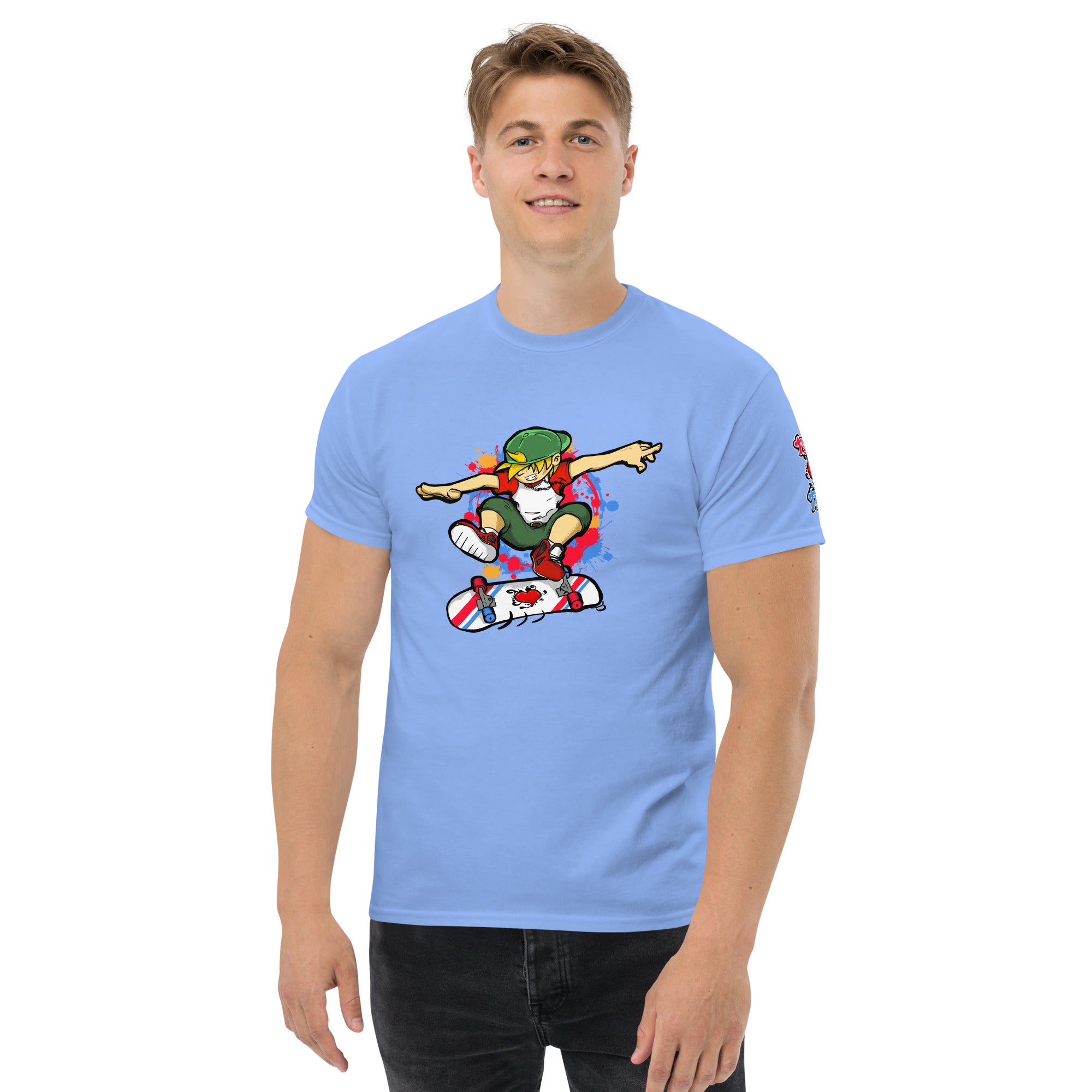 H. Skateboarding Pose Men's Heavy Blend Classic Tee