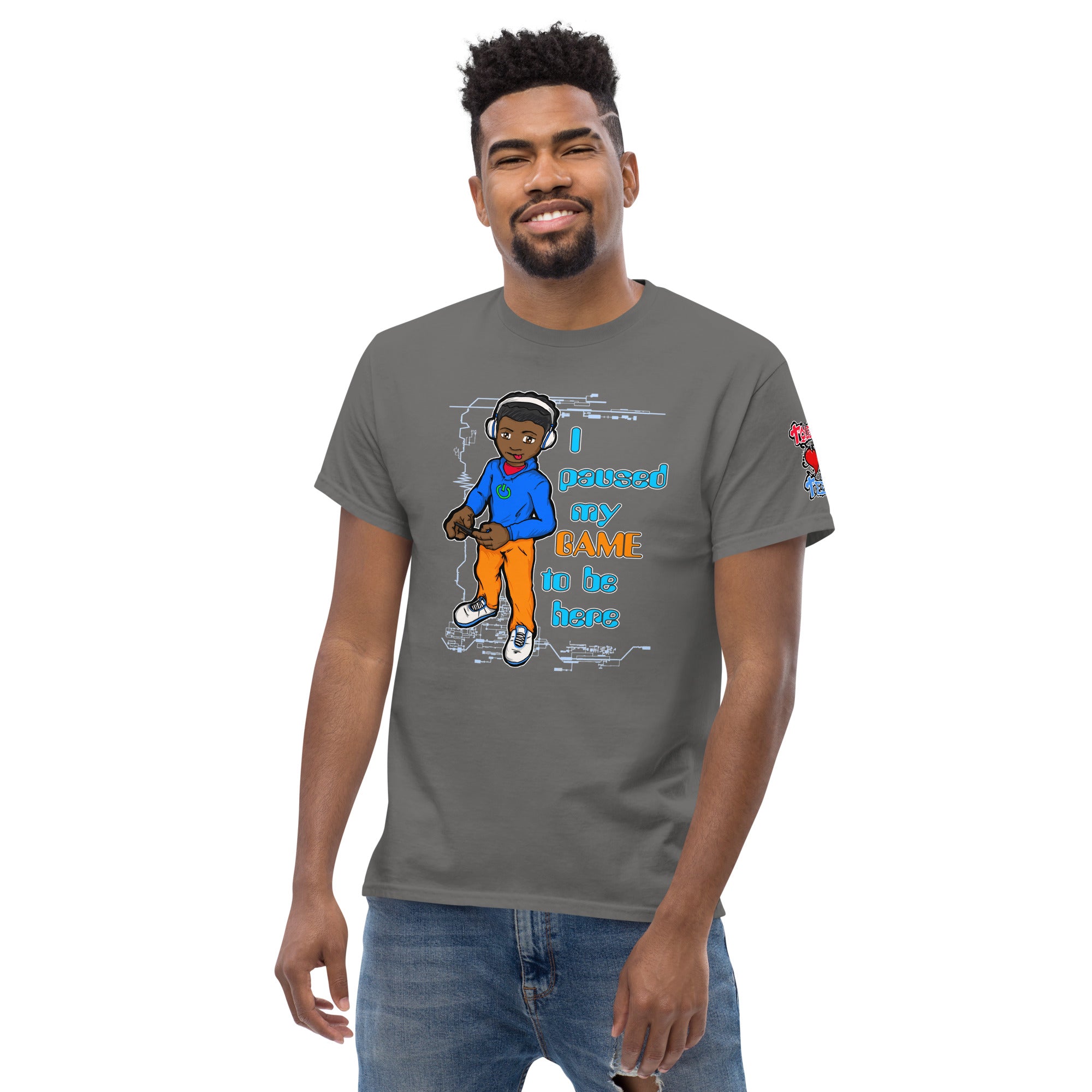 Rex Paused Game Slogan Men's Heavy Blend Classic Tee