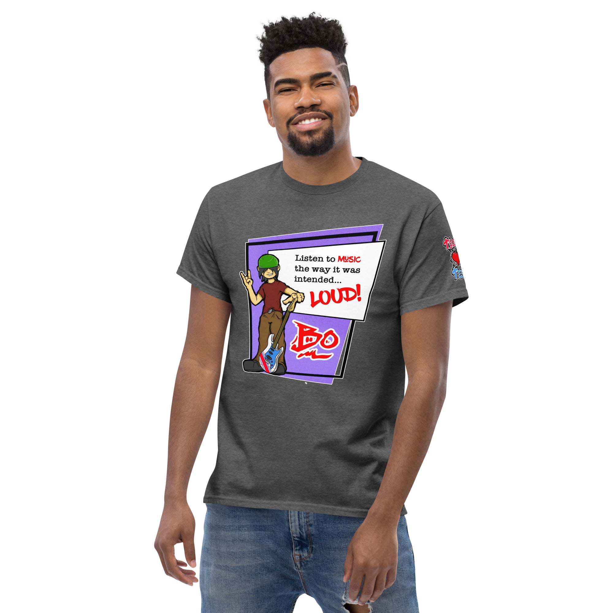 BO Listen Loud Slogan Men's Heavy Blend Classic Tee