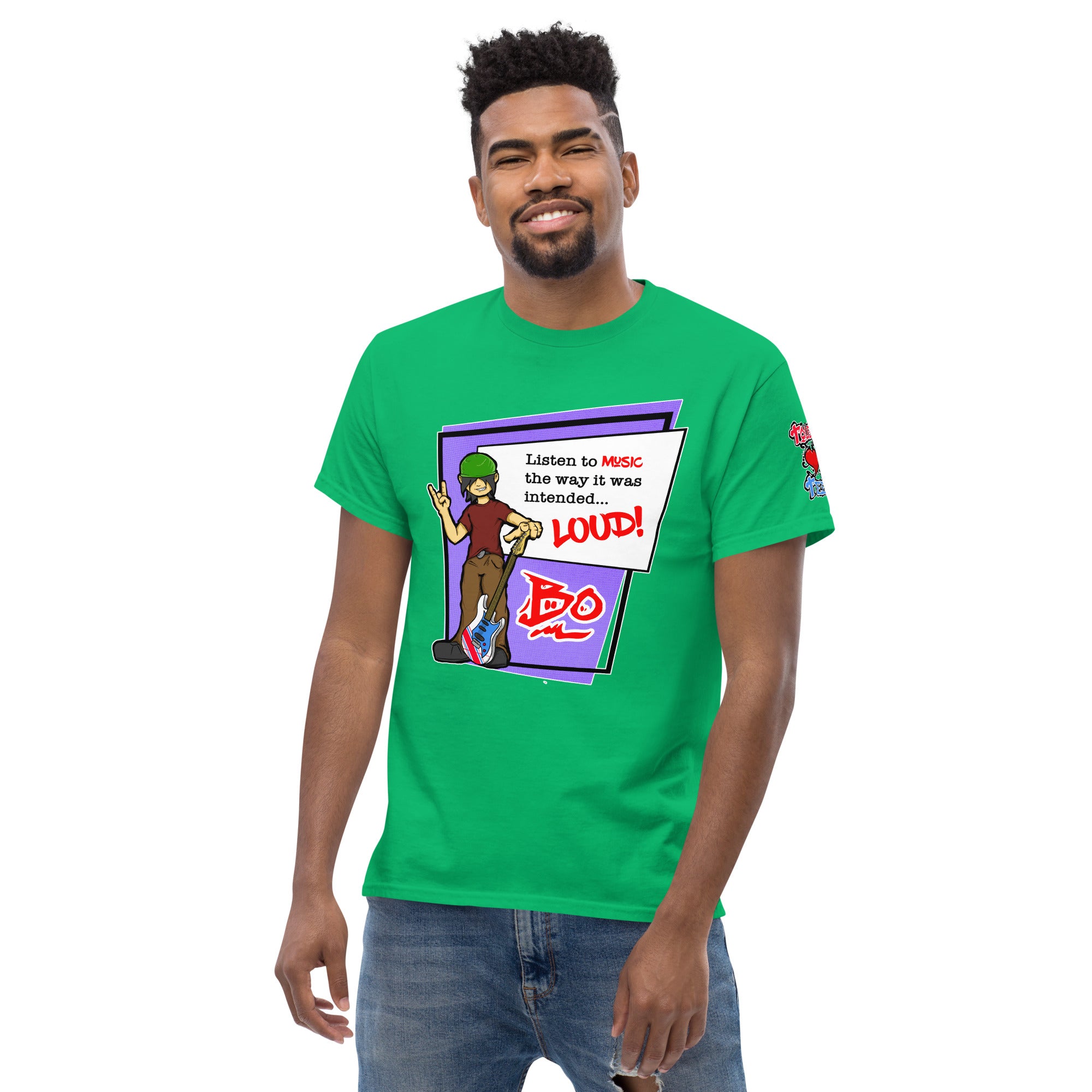 BO Listen Loud Slogan Men's Heavy Blend Classic Tee