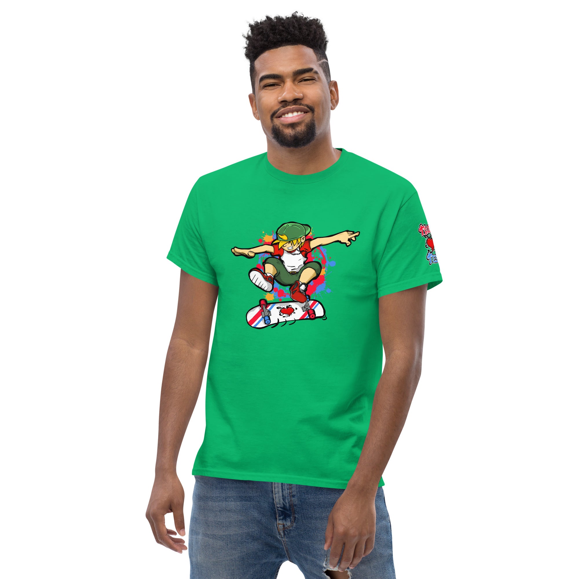 H. Skateboarding Pose Men's Heavy Blend Classic Tee