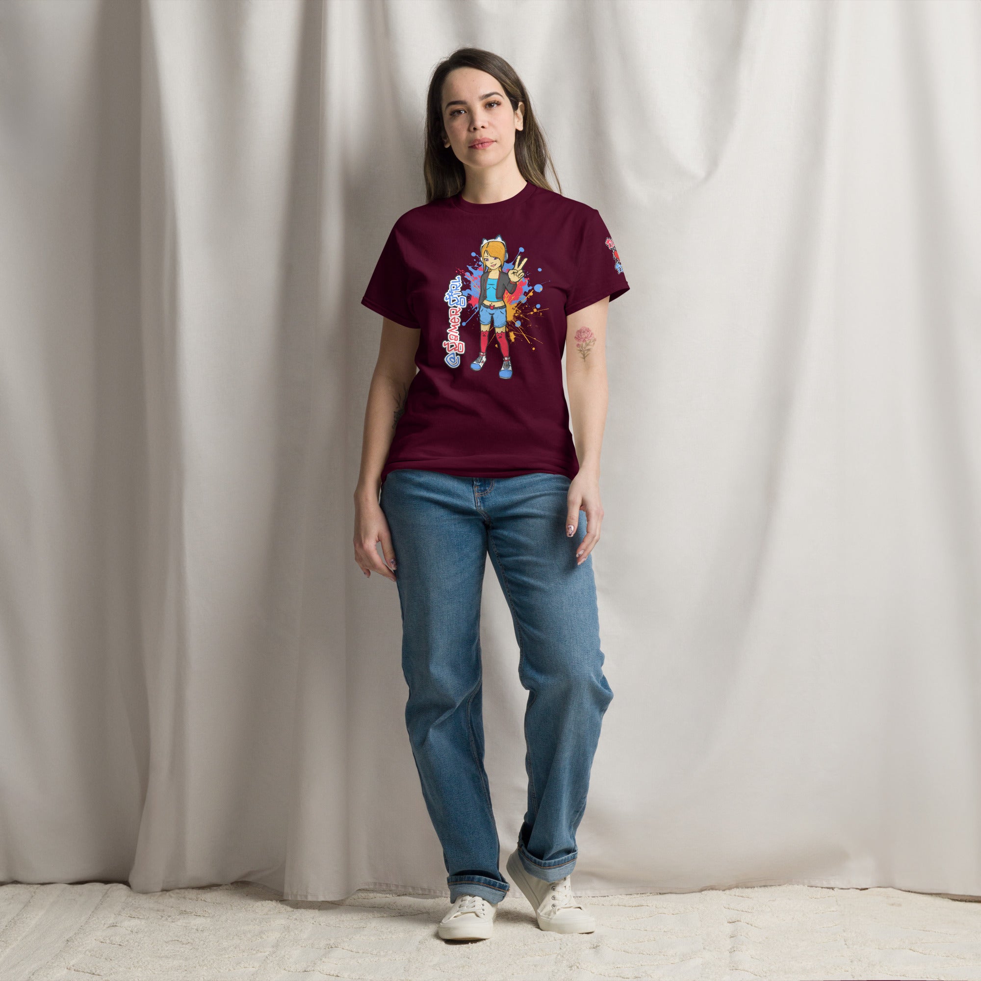 GG with Gamer Girl Logo Women's heavy blend tee