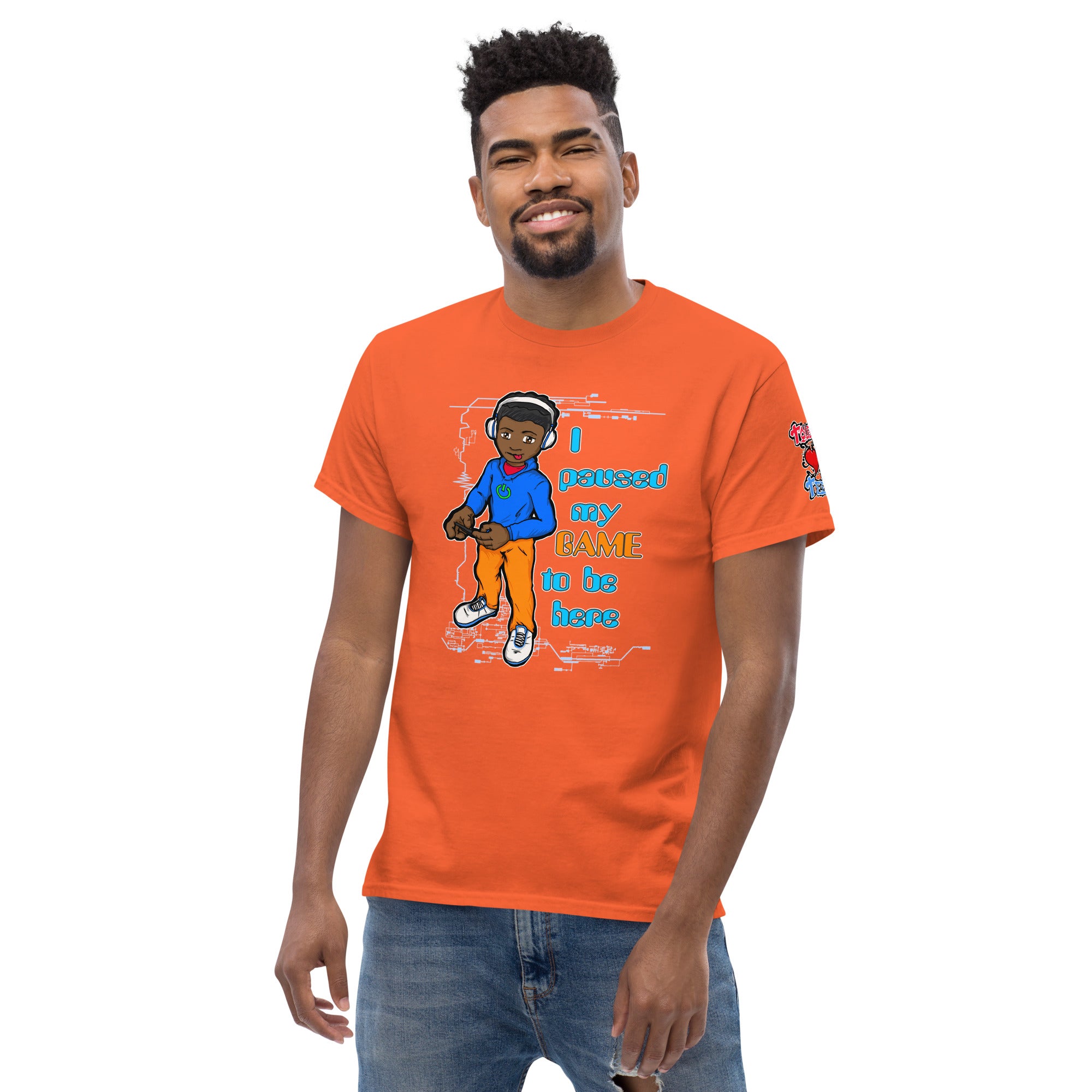 Rex Paused Game Slogan Men's Heavy Blend Classic Tee