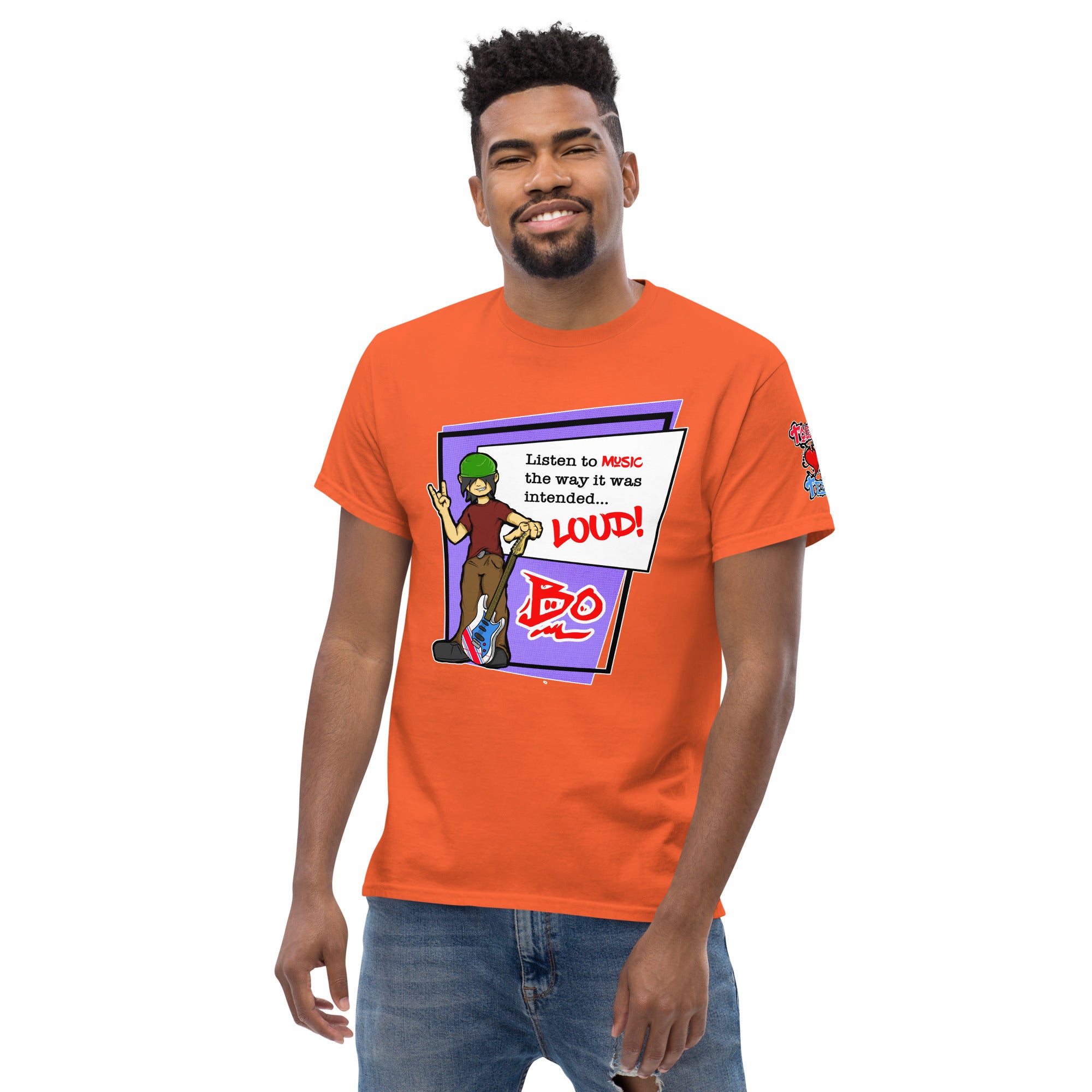 BO Listen Loud Slogan Men's Heavy Blend Classic Tee