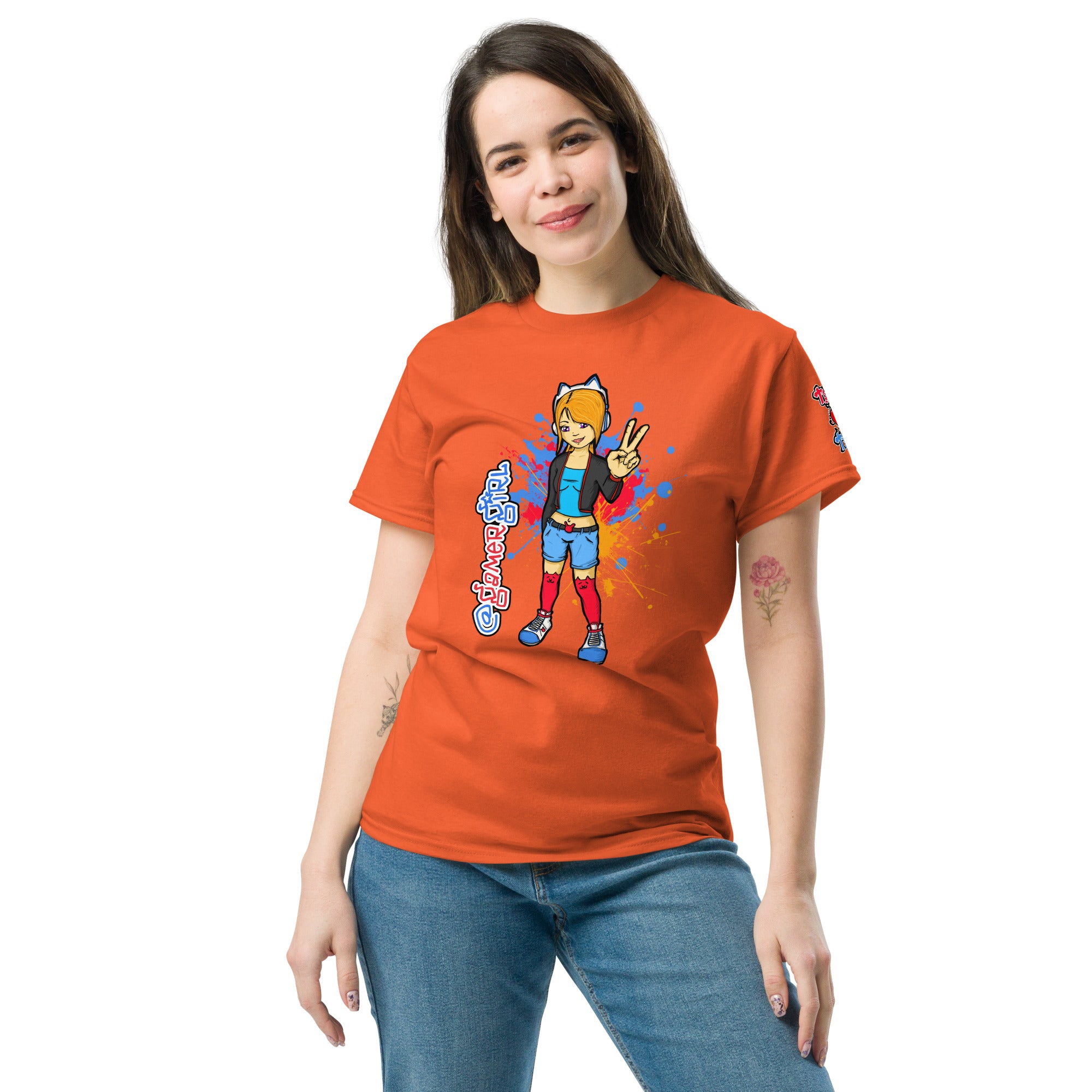 GG with Gamer Girl Logo Women's heavy blend tee