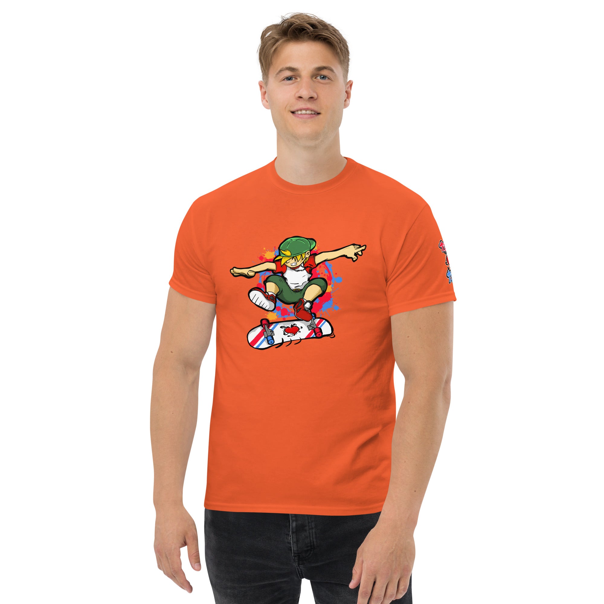 H. Skateboarding Pose Men's Heavy Blend Classic Tee