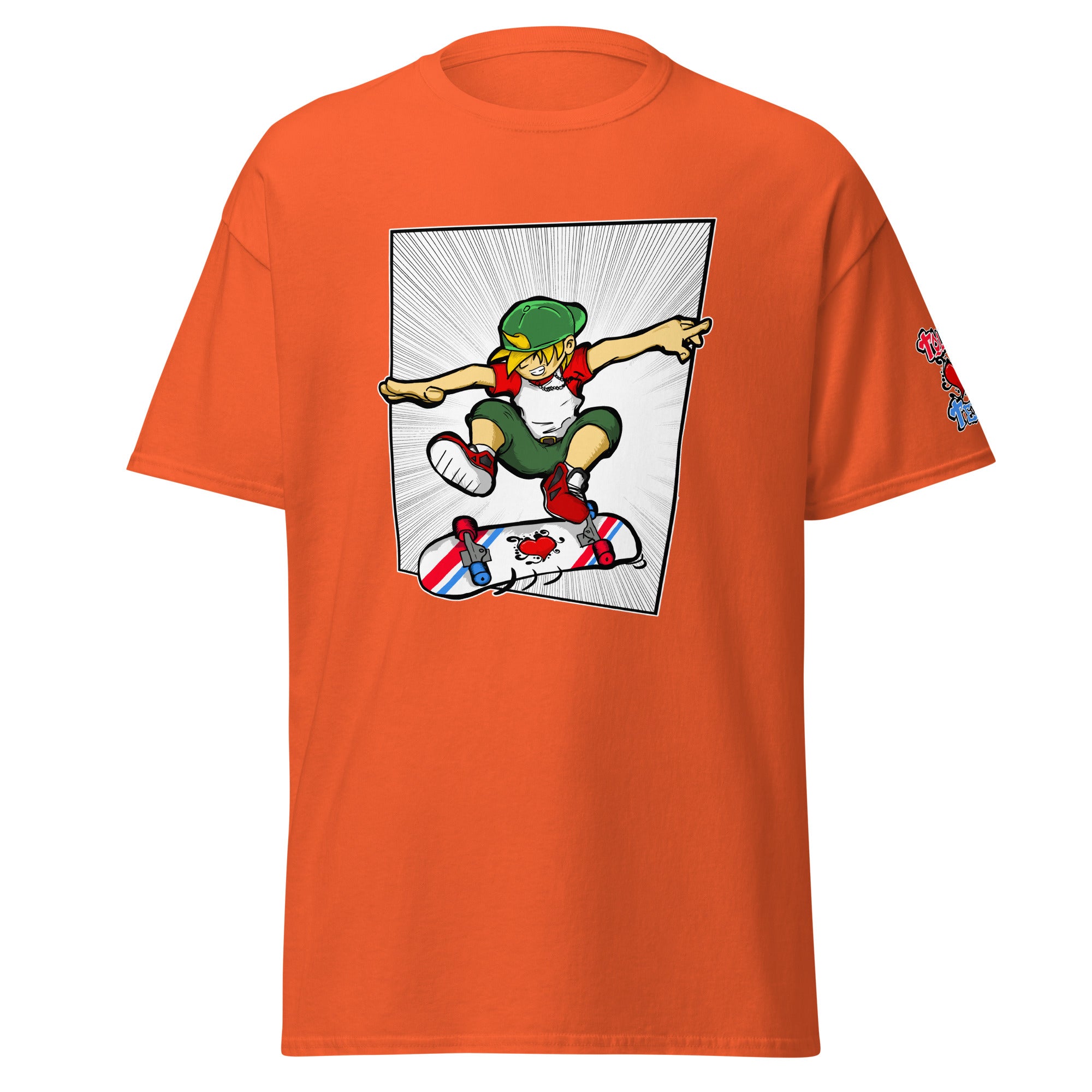 H. Skateboarding Action Pose Men's Heavy Blend Classic Tee