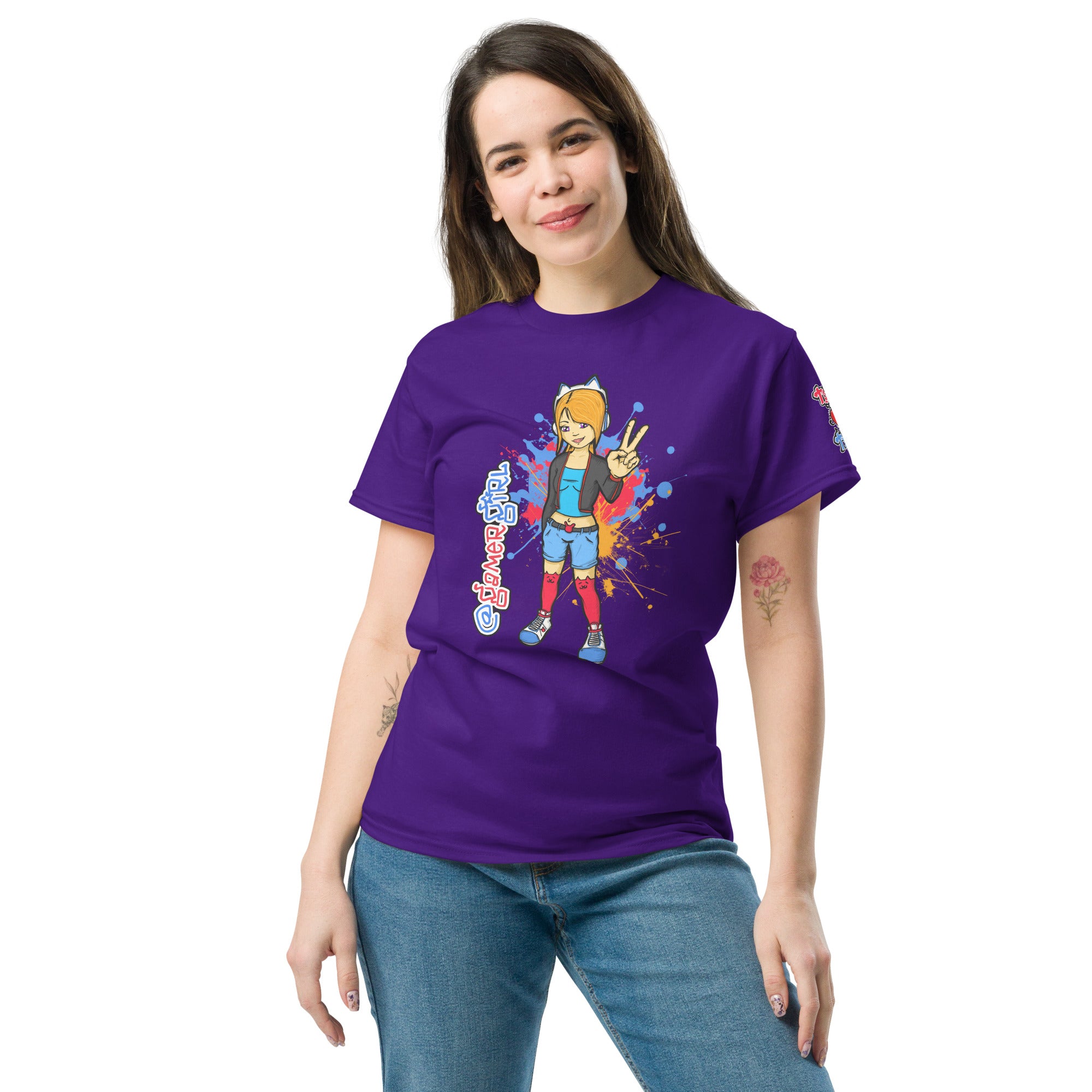 GG with Gamer Girl Logo Women's heavy blend tee