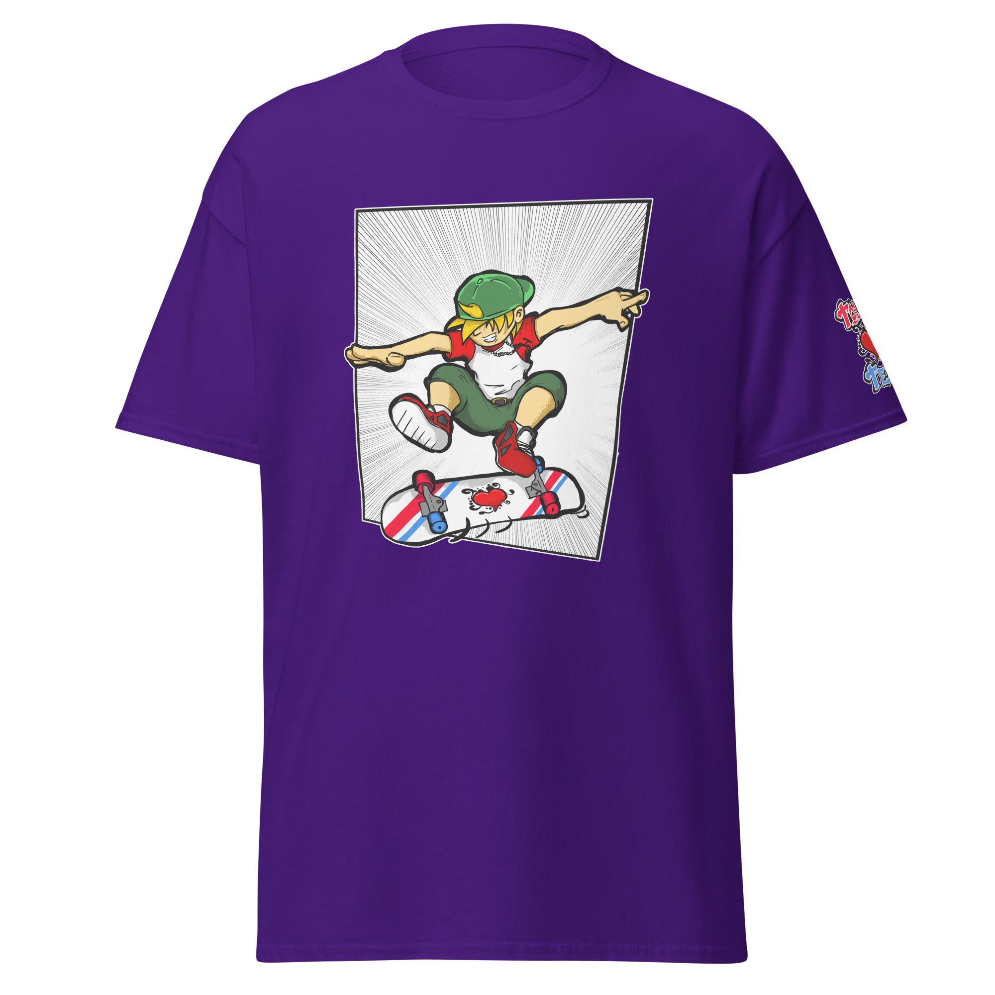 H. Skateboarding Action Pose Men's Heavy Blend Classic Tee