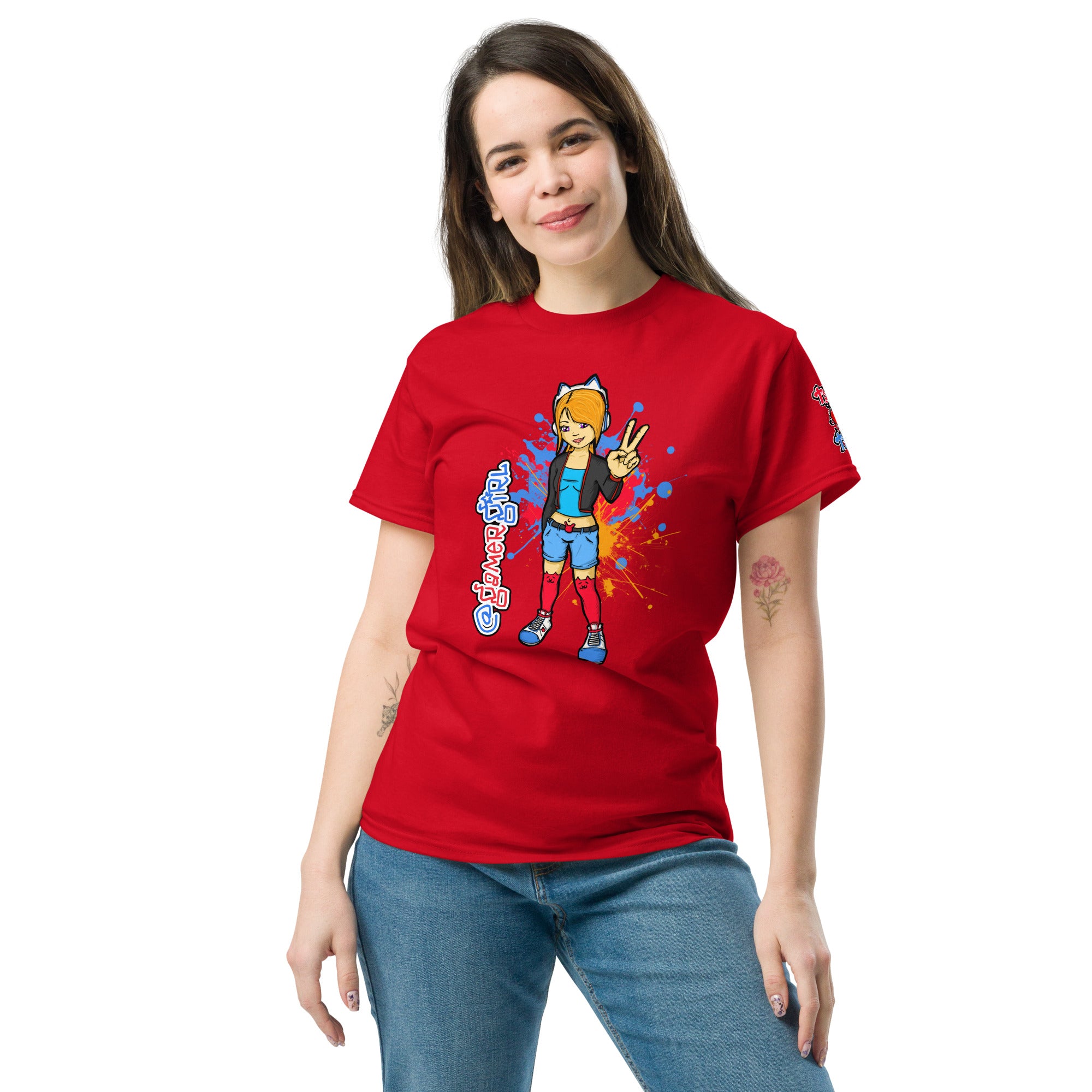 GG with Gamer Girl Logo Women's heavy blend tee