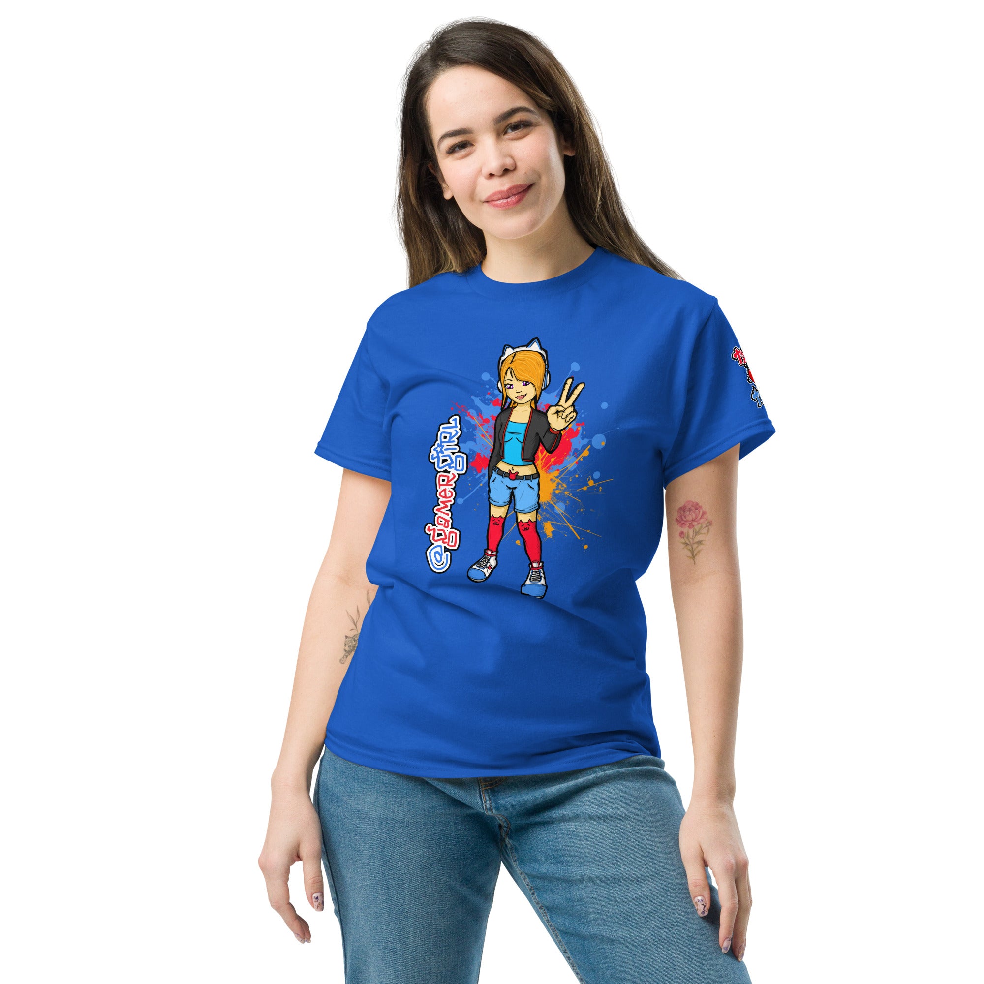 GG with Gamer Girl Logo Women's heavy blend tee