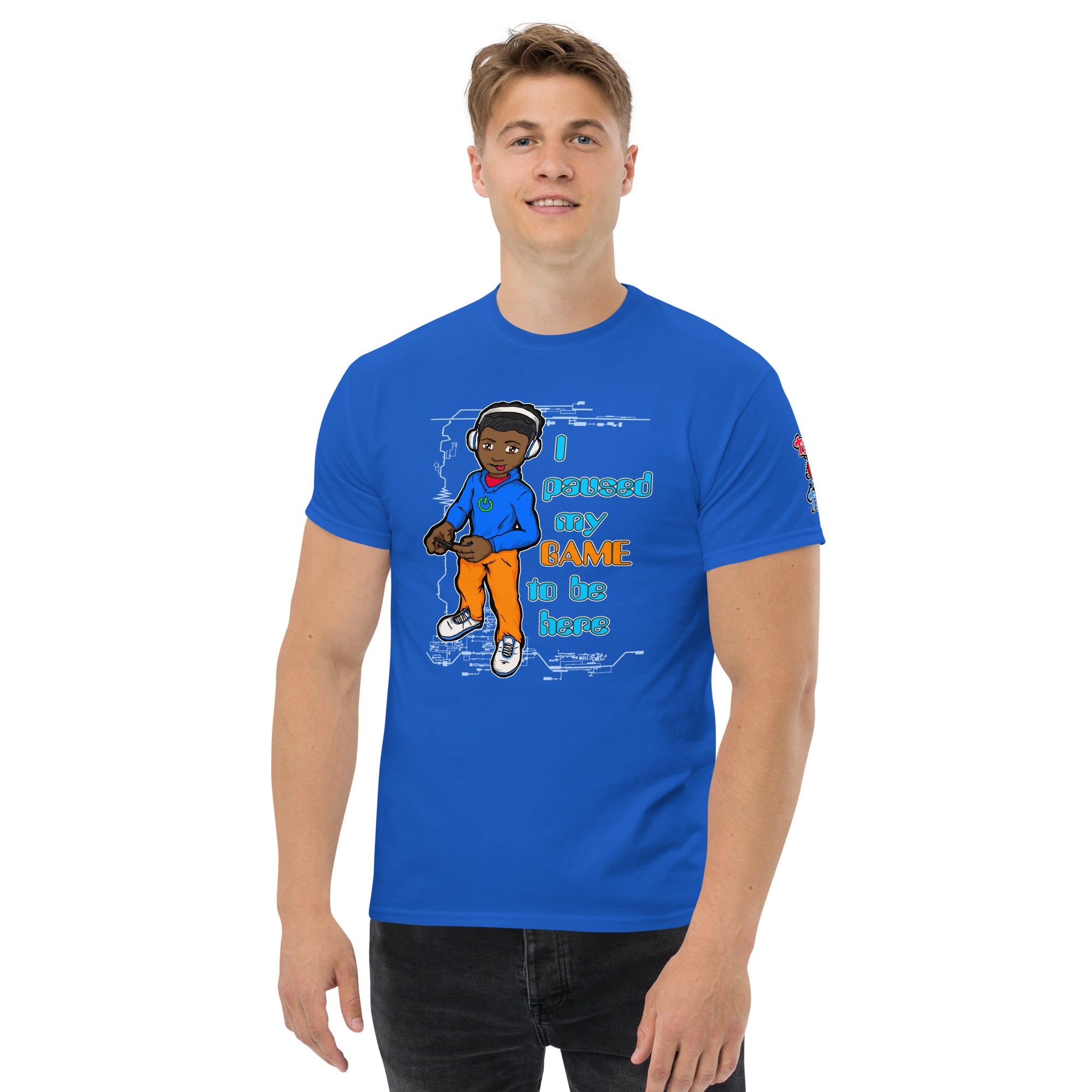 Rex Paused Game Slogan Men's Heavy Blend Classic Tee