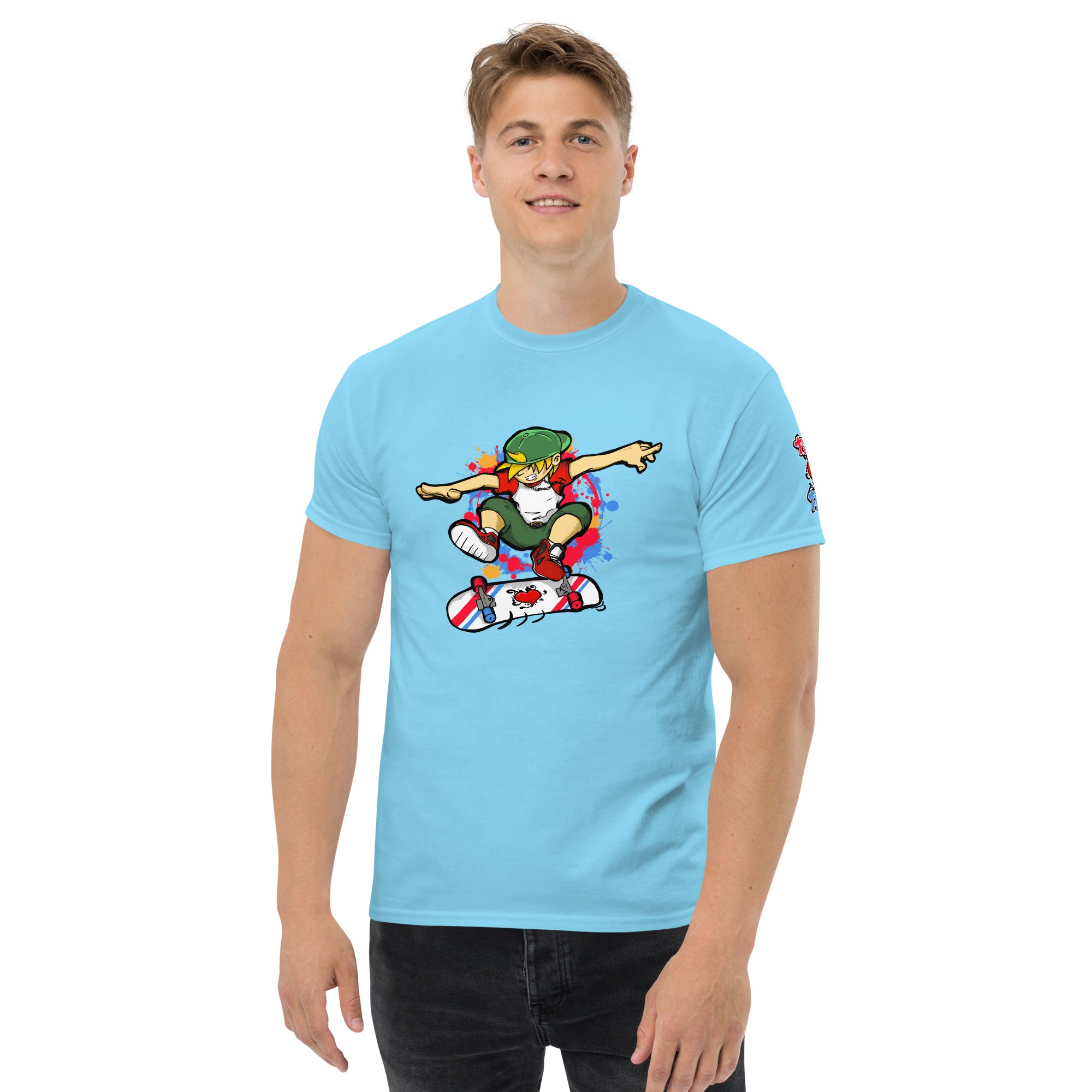 H. Skateboarding Pose Men's Heavy Blend Classic Tee