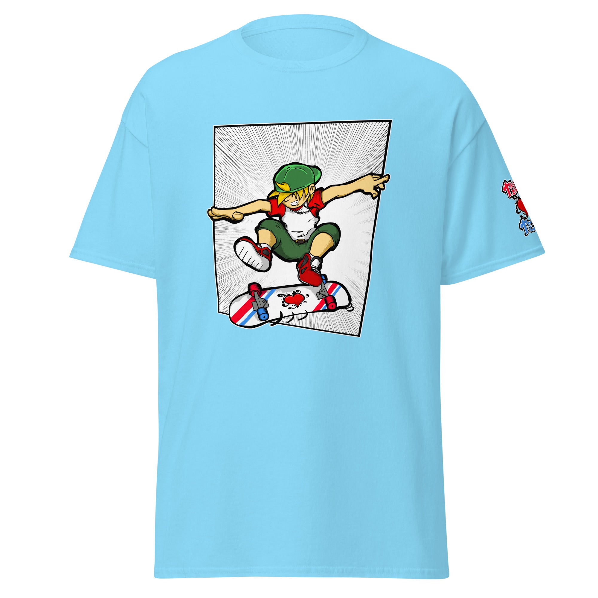 H. Skateboarding Action Pose Men's Heavy Blend Classic Tee