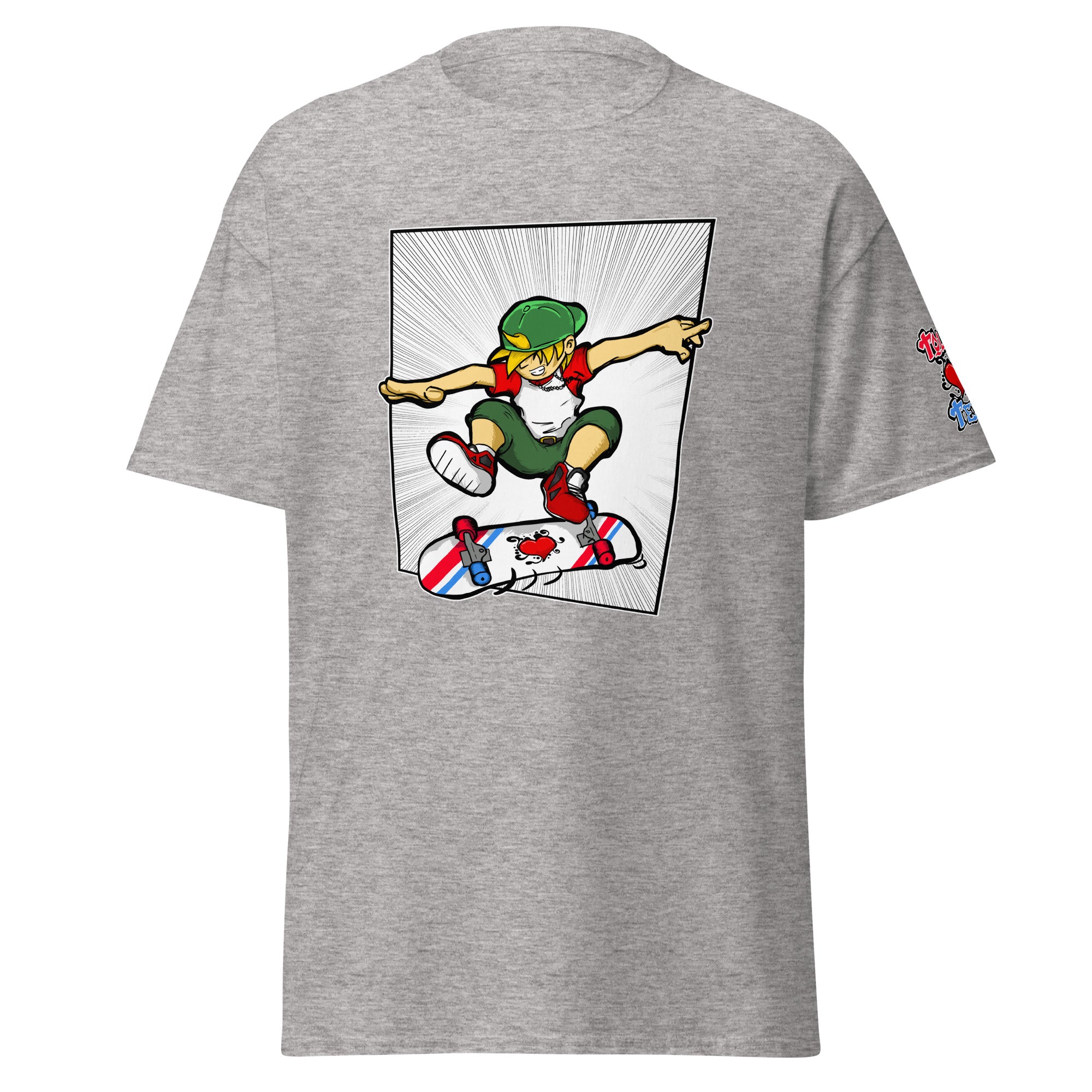 H. Skateboarding Action Pose Men's Heavy Blend Classic Tee