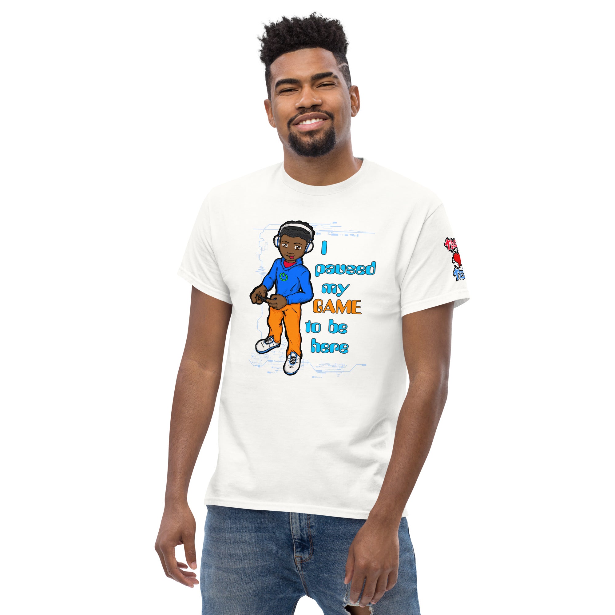 Rex Paused Game Slogan Men's Heavy Blend Classic Tee