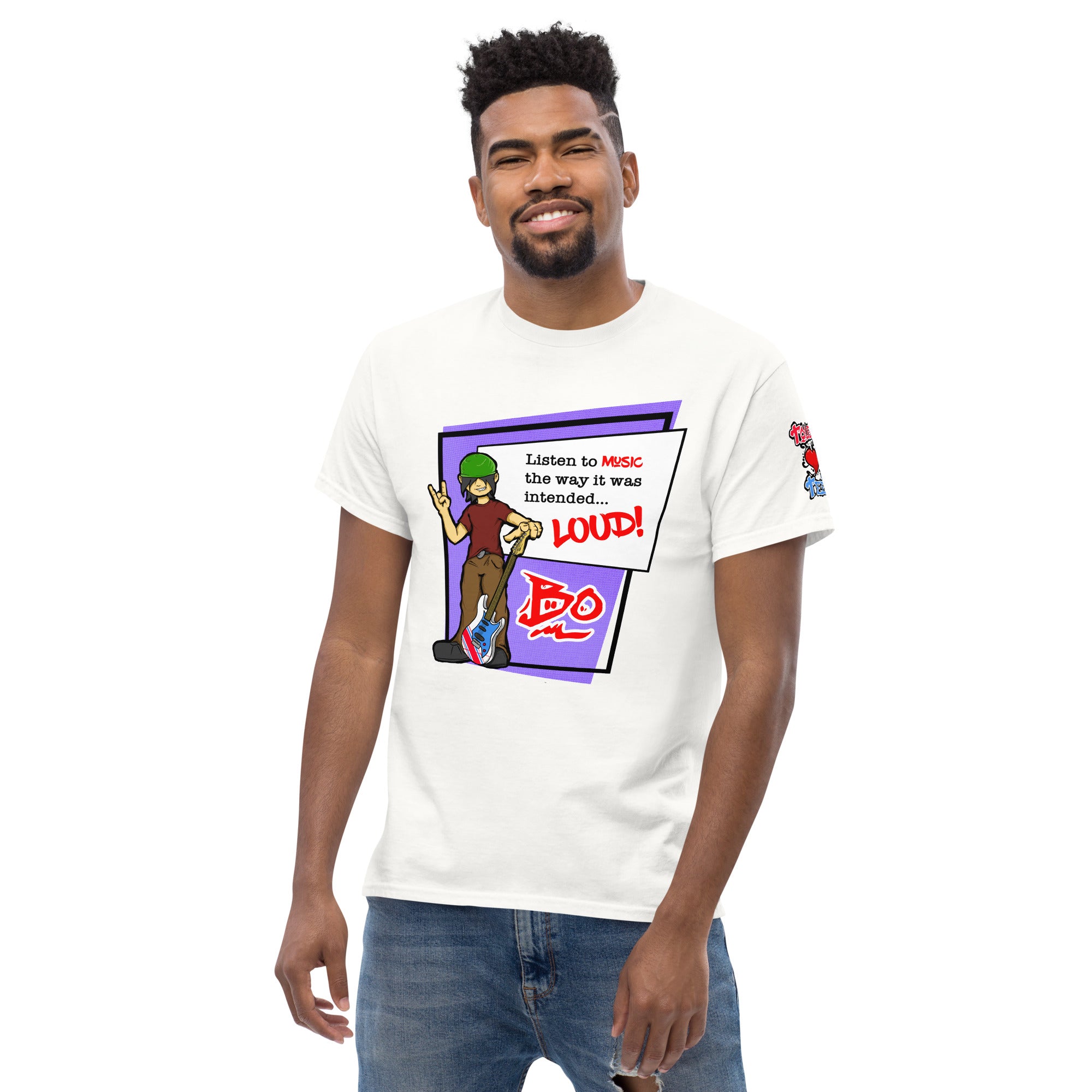 BO Listen Loud Slogan Men's Heavy Blend Classic Tee