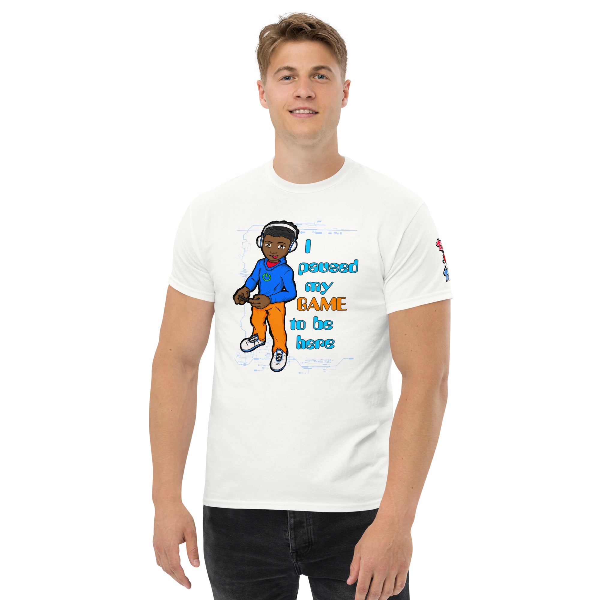 Rex Paused Game Slogan Men's Heavy Blend Classic Tee