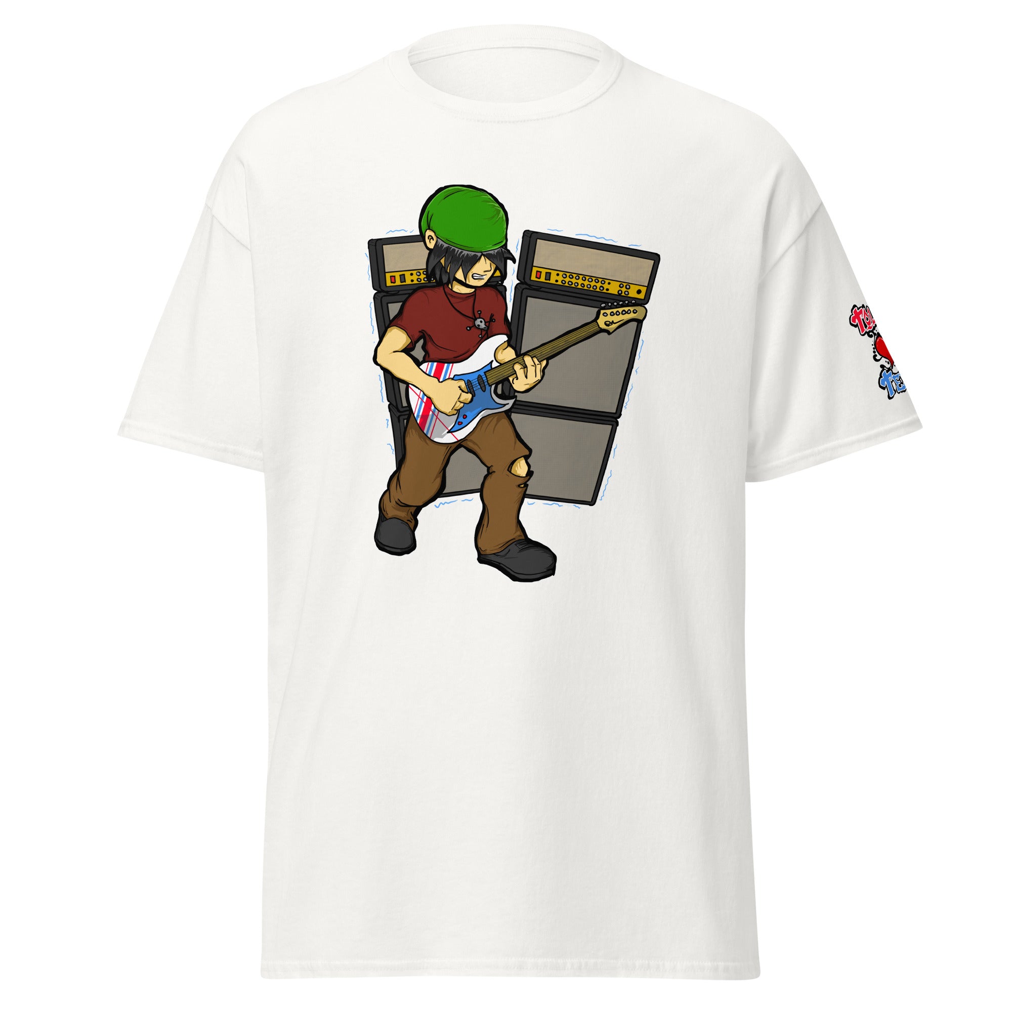 BO Playing Guitar Men's Heavy Blend Classic Tee