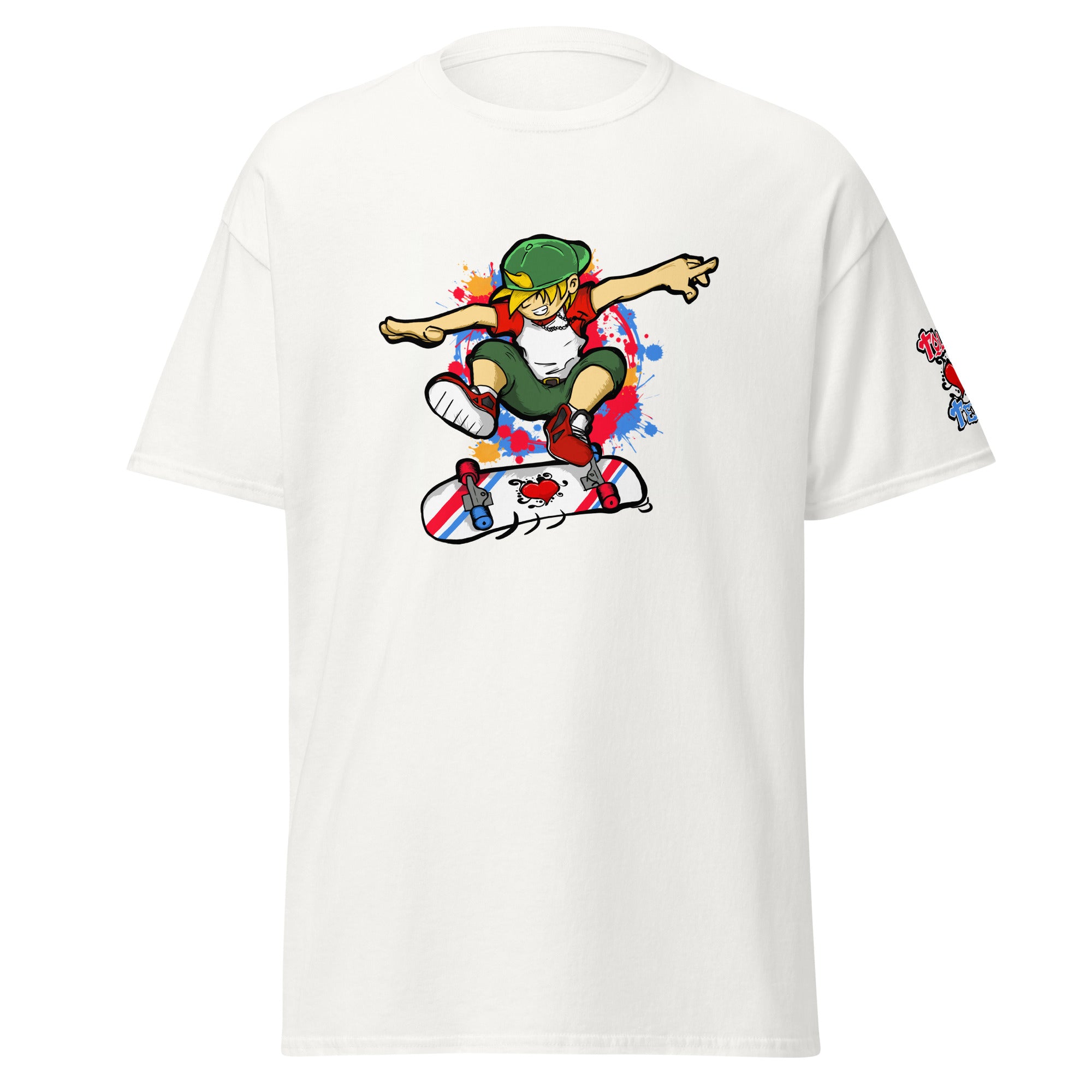 H. Skateboarding Pose Men's Heavy Blend Classic Tee