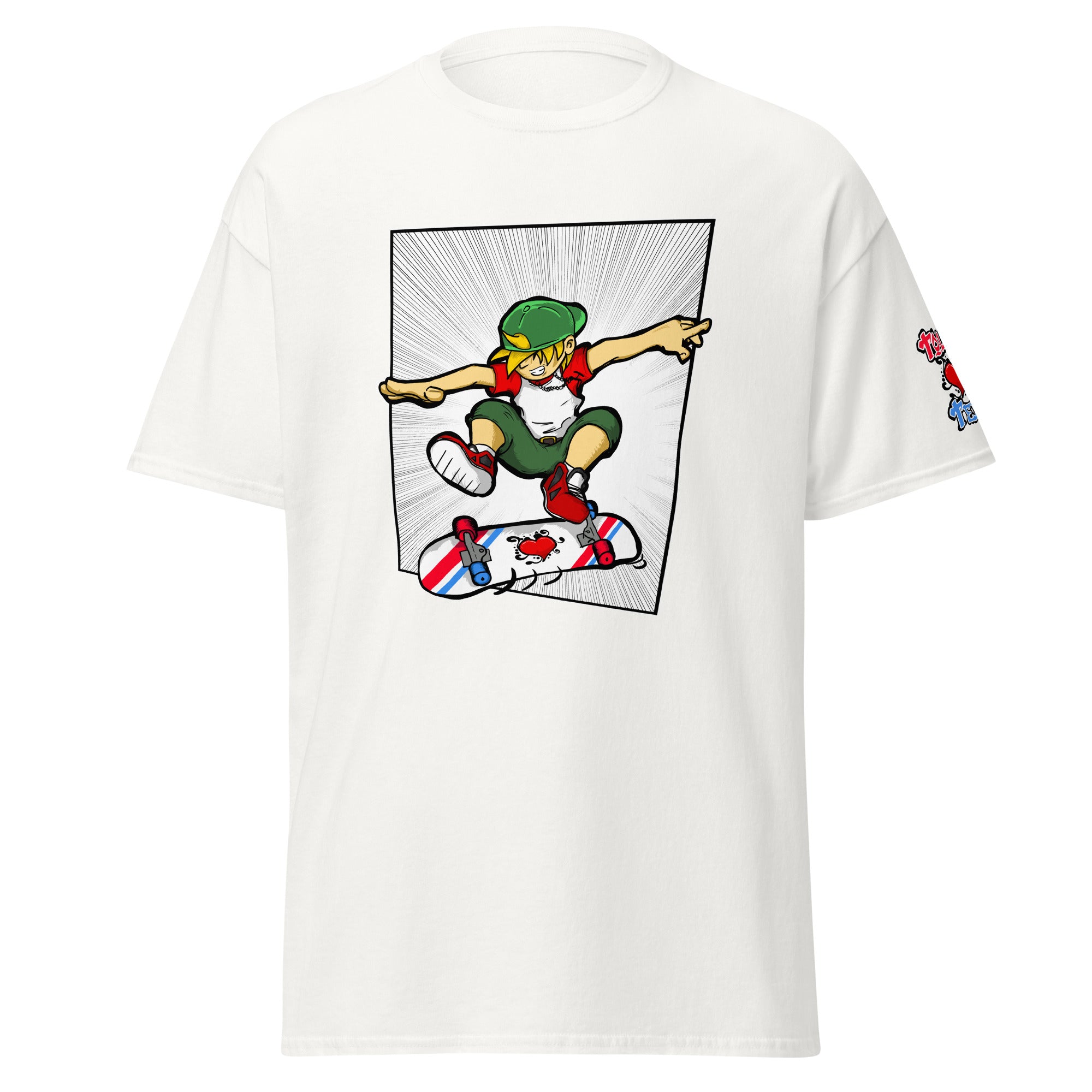 H. Skateboarding Action Pose Men's Heavy Blend Classic Tee