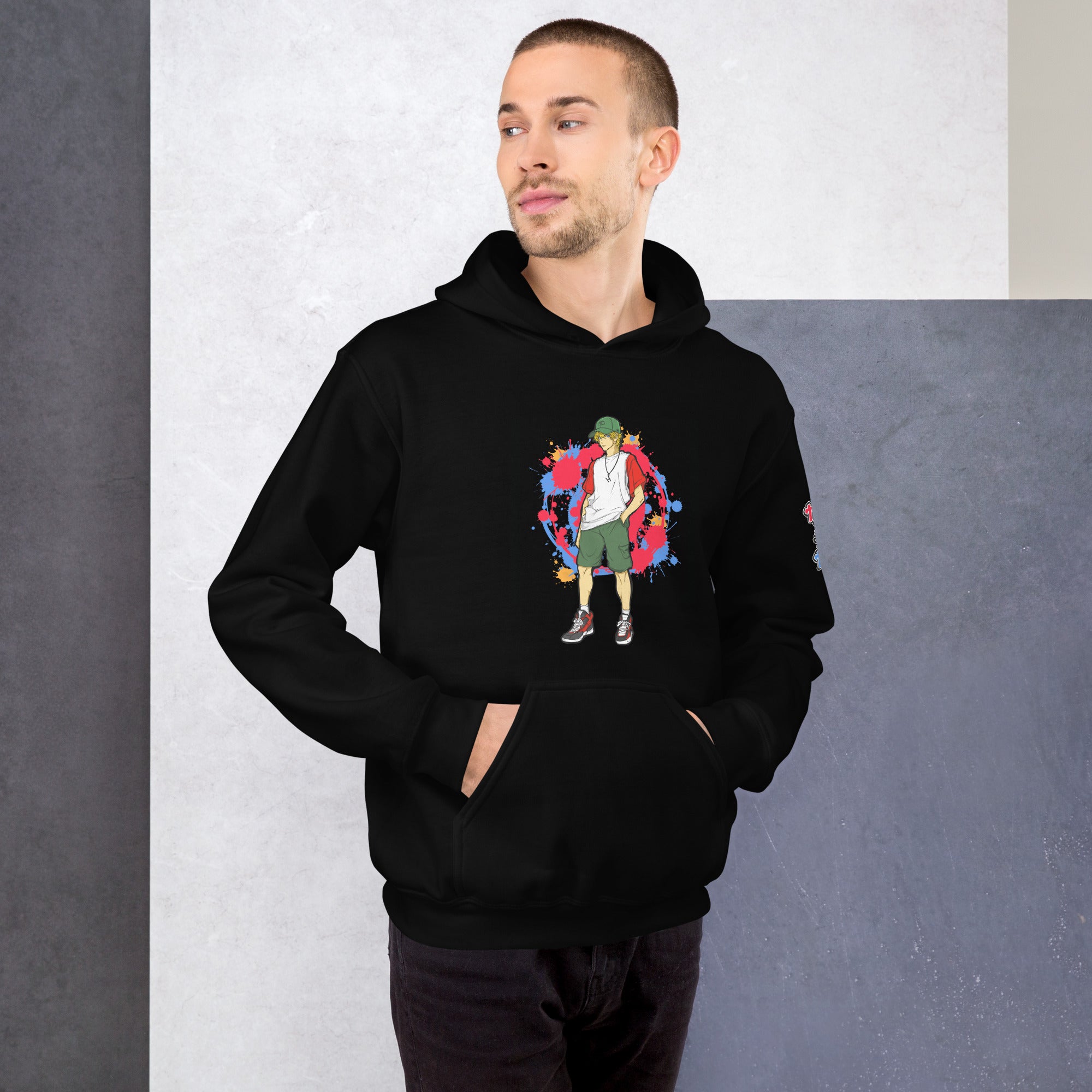 H. Anime Style Men's Heavy Blend Hoodie