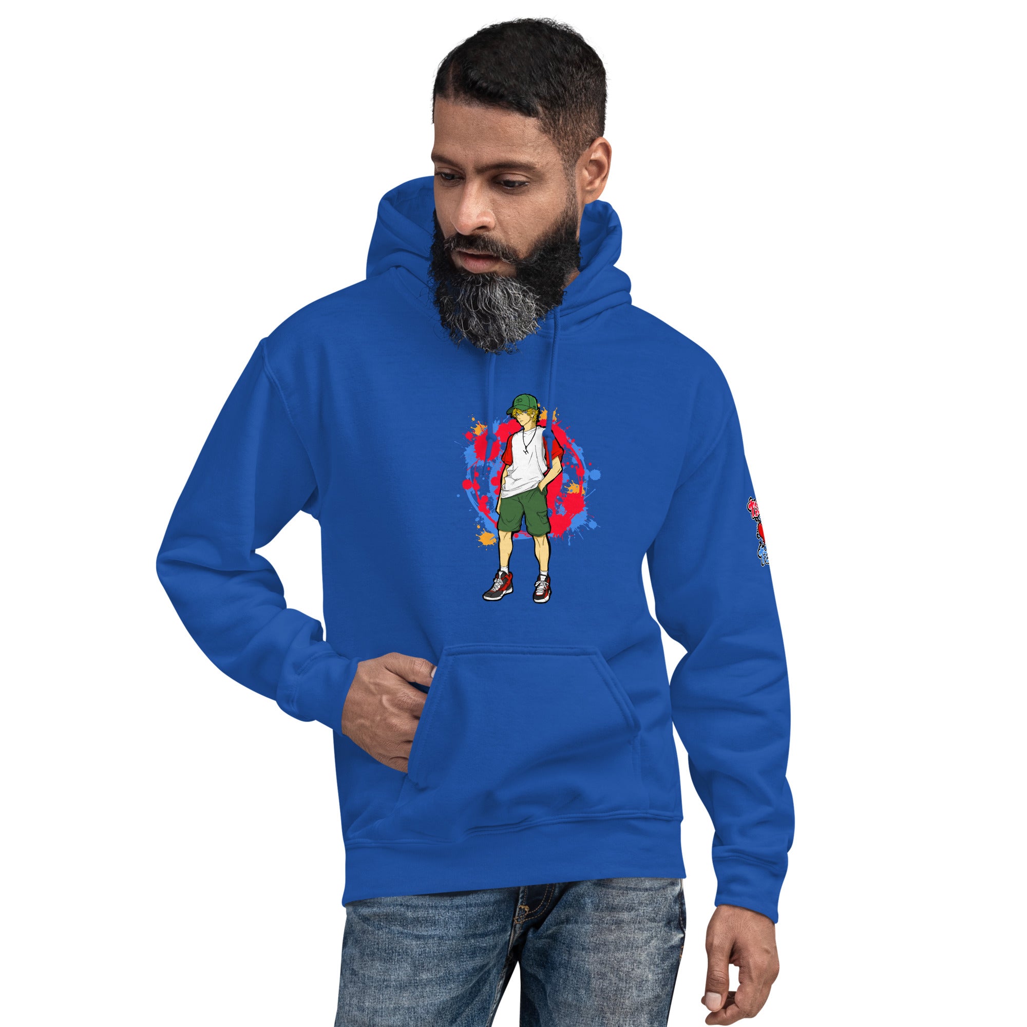 H. Anime Style Men's Heavy Blend Hoodie