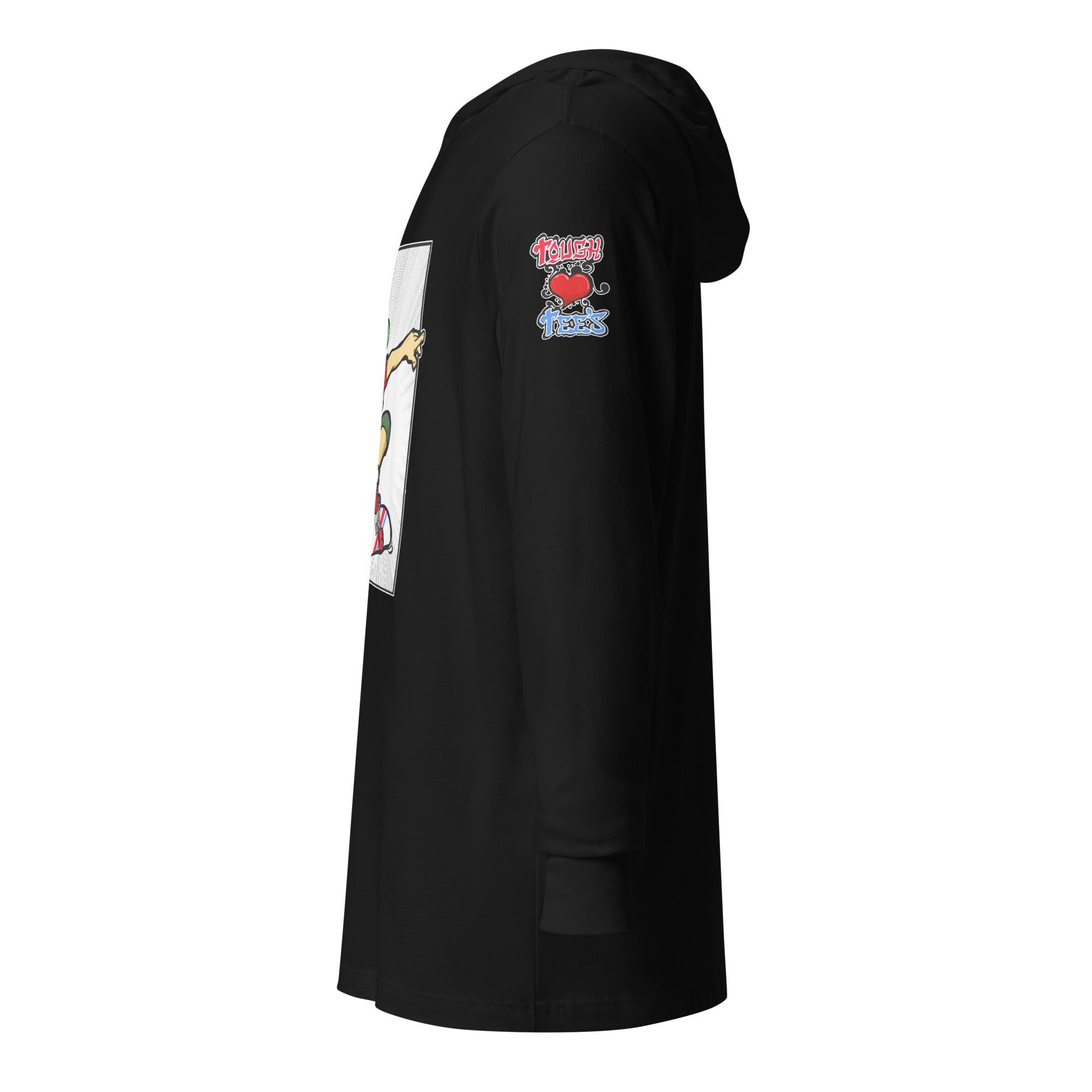 H. Skateboard Action Pose Hooded Long-Sleeve Tee