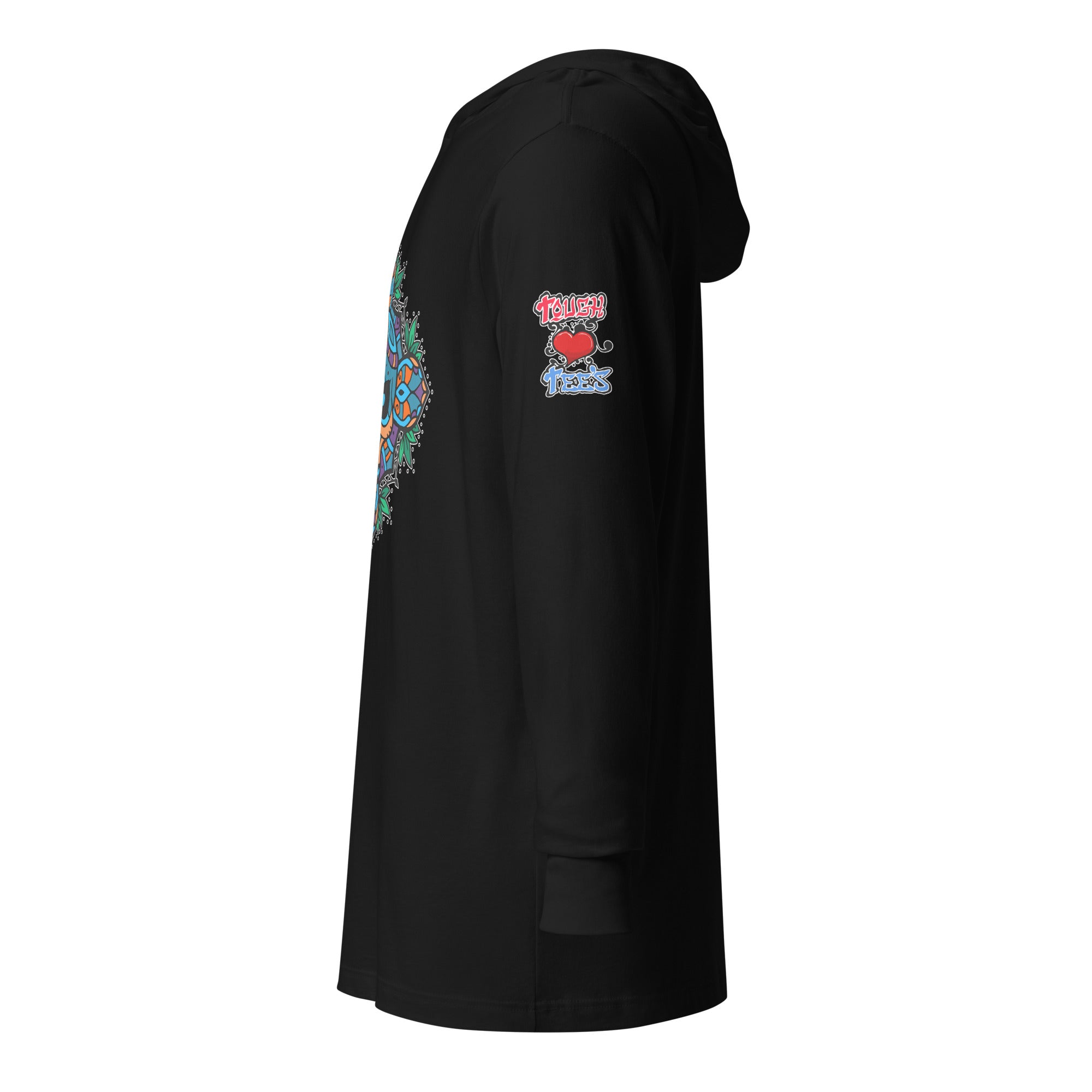 TLT Skull Mandala Men's Hooded Long-Sleeve Tee