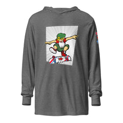 H. Skateboard Action Pose Hooded Long-Sleeve Tee