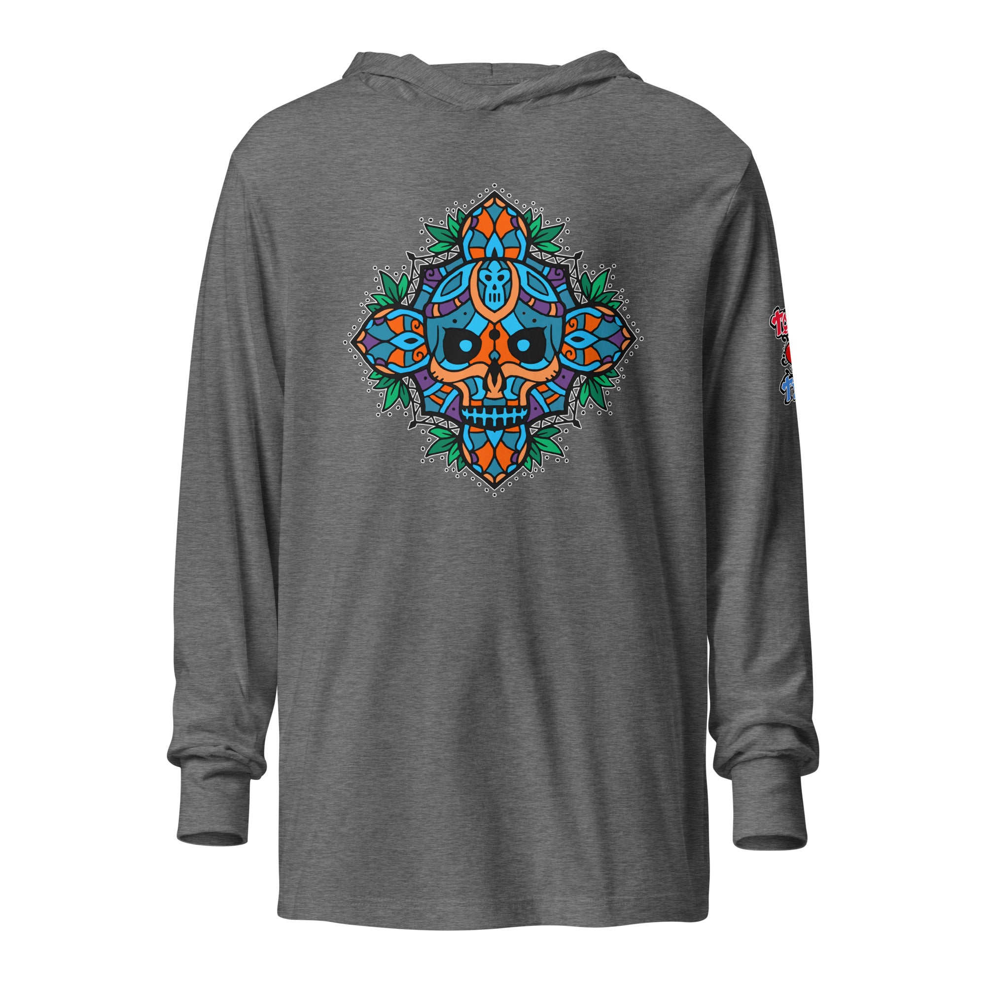 TLT Skull Mandala Men's Hooded Long-Sleeve Tee