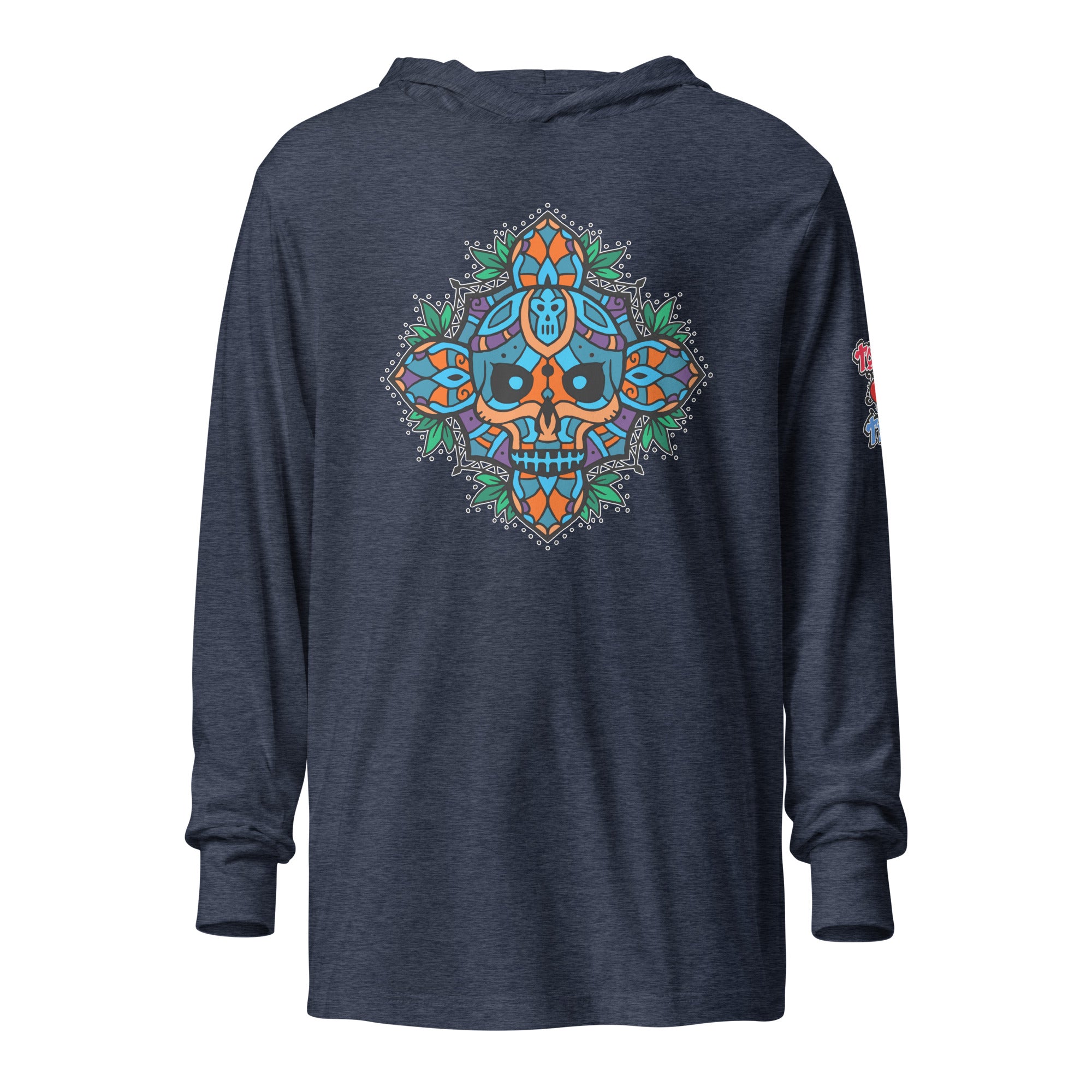 TLT Skull Mandala Men's Hooded Long-Sleeve Tee