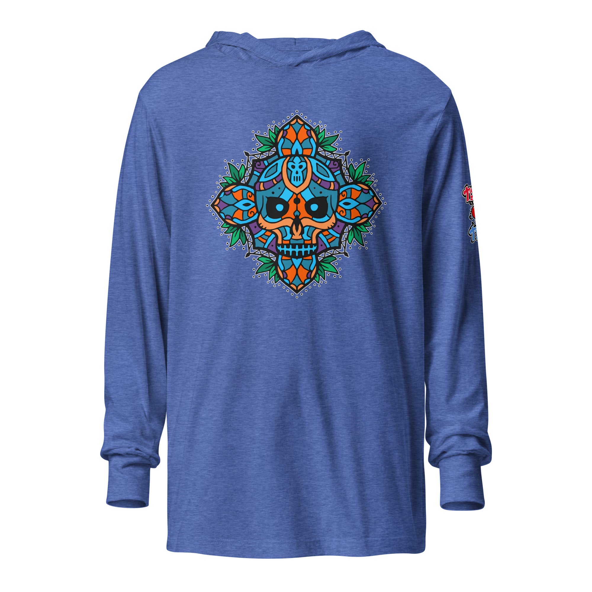 TLT Skull Mandala Men's Hooded Long-Sleeve Tee