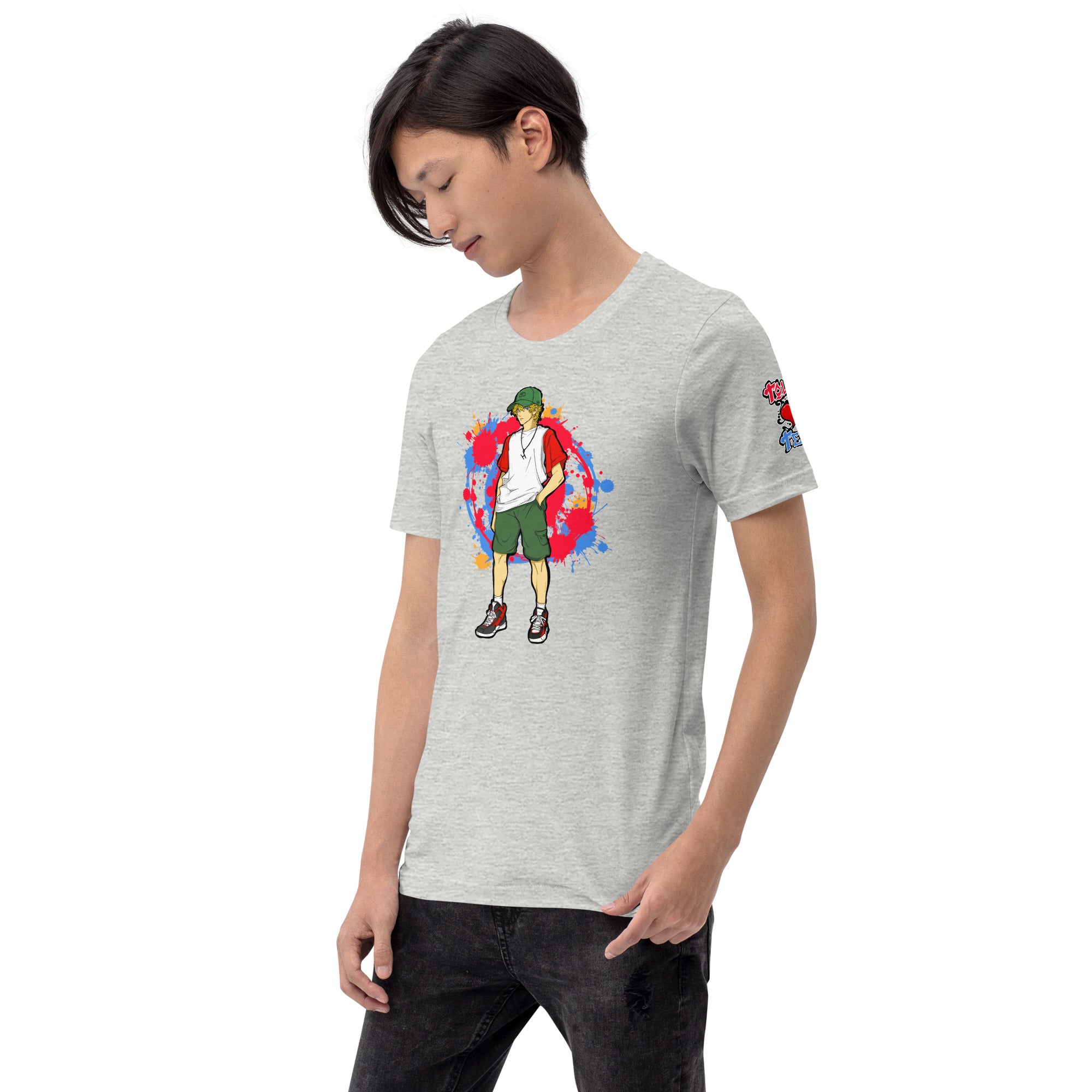 H. Anime Style Men's Short Sleeve Jersey Tee