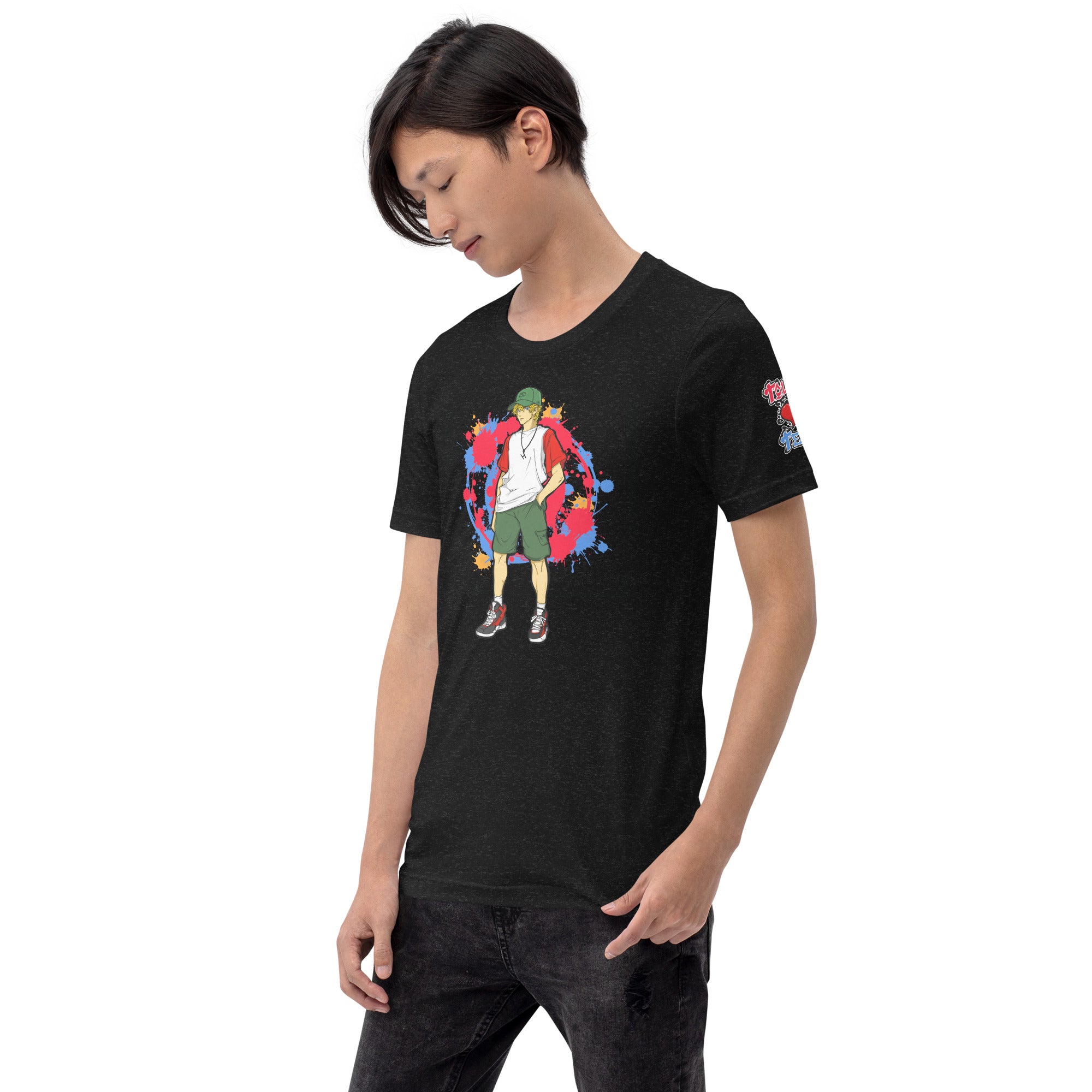 H. Anime Style Men's Short Sleeve Jersey Tee