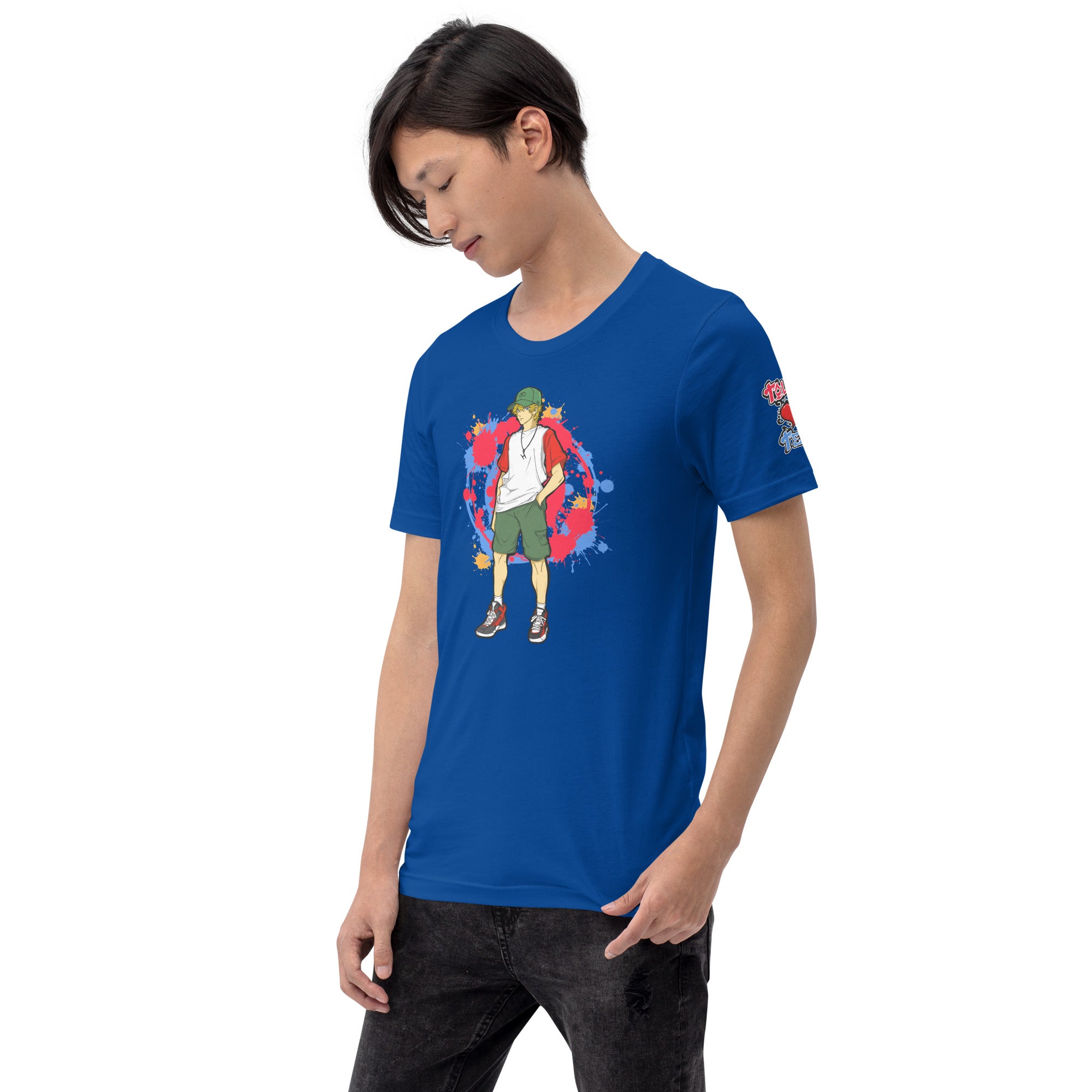 H. Anime Style Men's Short Sleeve Jersey Tee