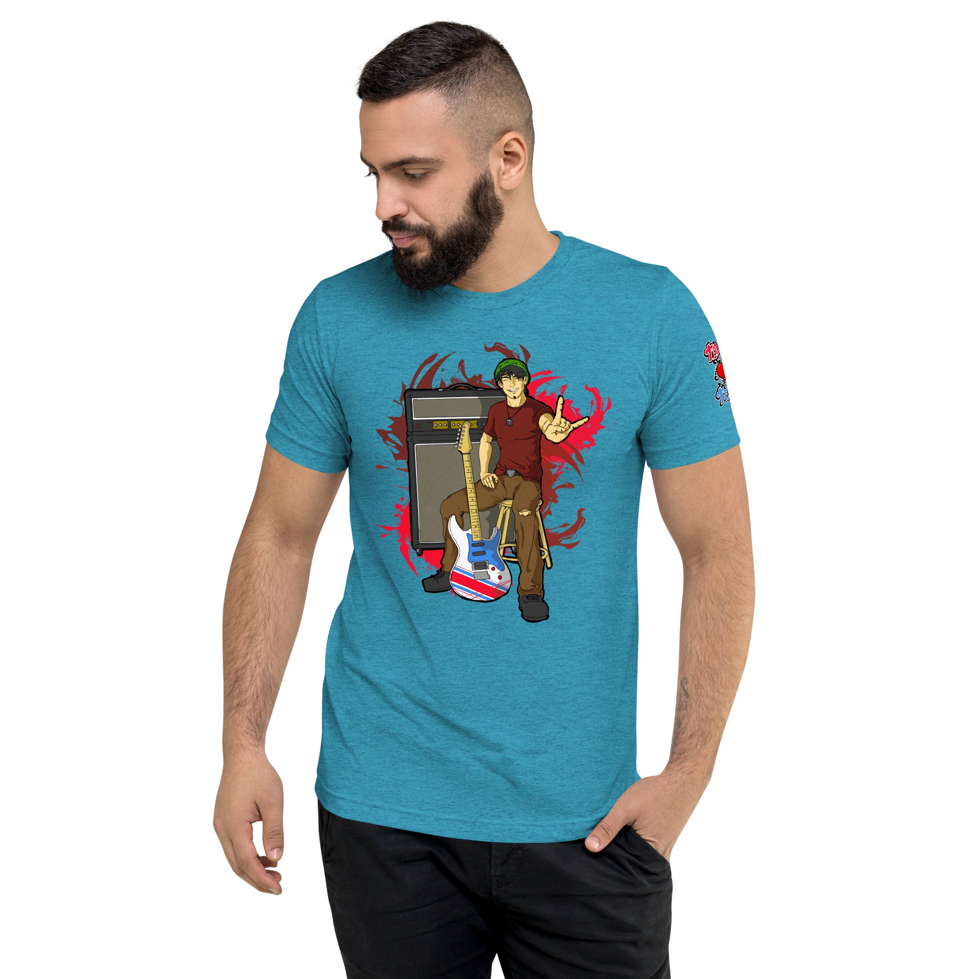 BO Anime Style Tri-Blend Men's Lightweight Tee