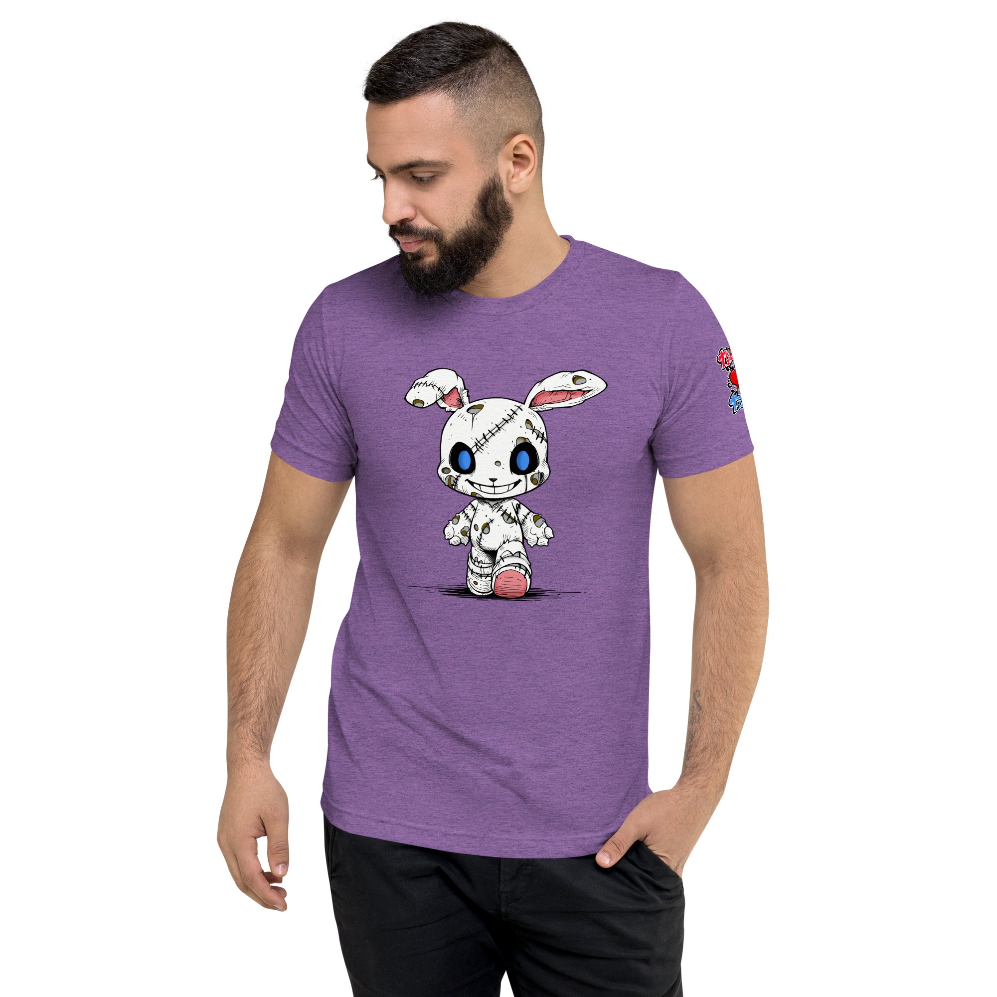 Zombie Bunny Men's Tri-blend Short Sleeve T-Shirt