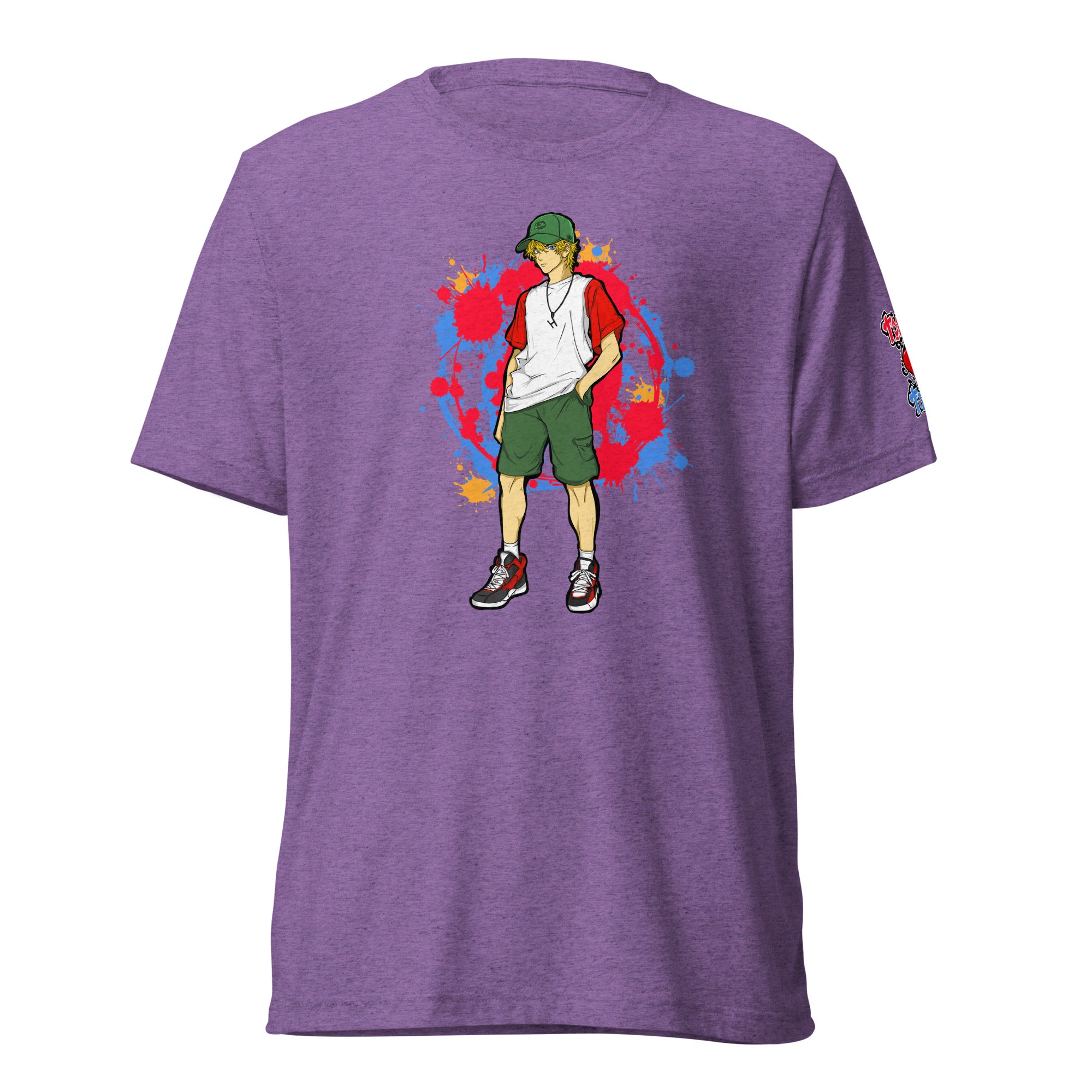 H. Anime Style Men's Tri-blend Lightweight Short Sleeve Tee