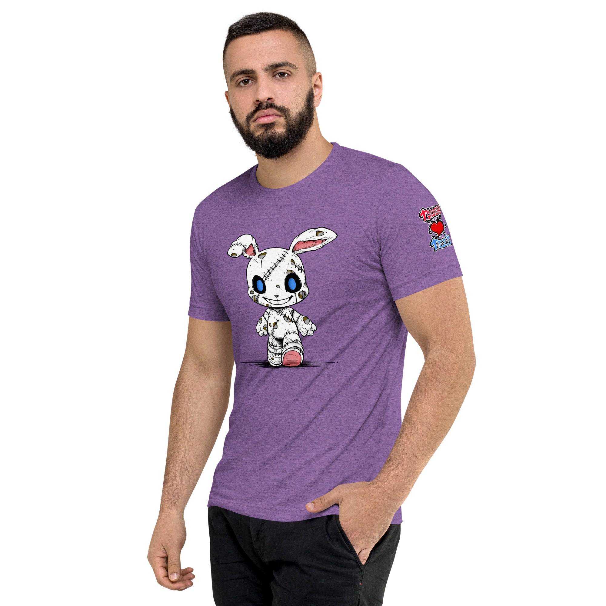 Zombie Bunny Men's Tri-blend Short Sleeve T-Shirt